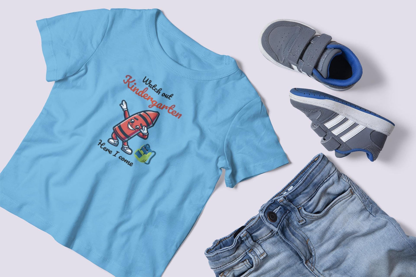 Kindergarten-bound Toddler Tee, Watch Out Kindergarten Shirt, Kids Educational T-Shirt, Preschool Tee, Back to School Apparel