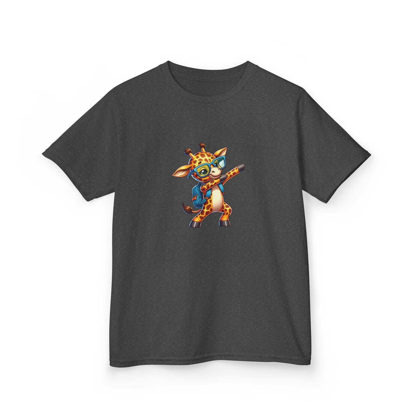 Kids Back to School Happy Giraffe T-Shirt, Floral Globe Graphic Tee, Fun Shirt for Children, Cool Back to School Clothing for Him and Her