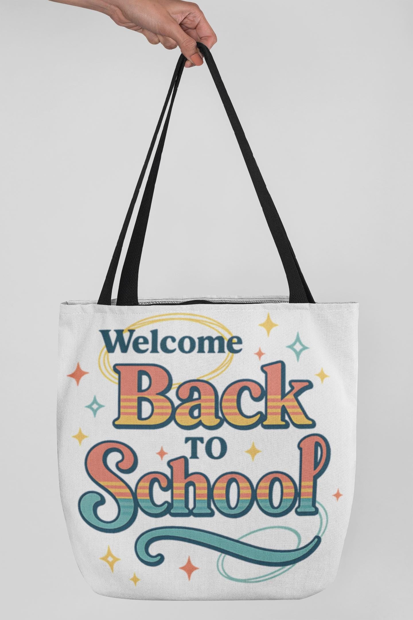 Back to School Tote Bag - Stylish Carryall for Students, School Events, College, Eco-Friendly, Gift for Teacher Appreciation Back to School