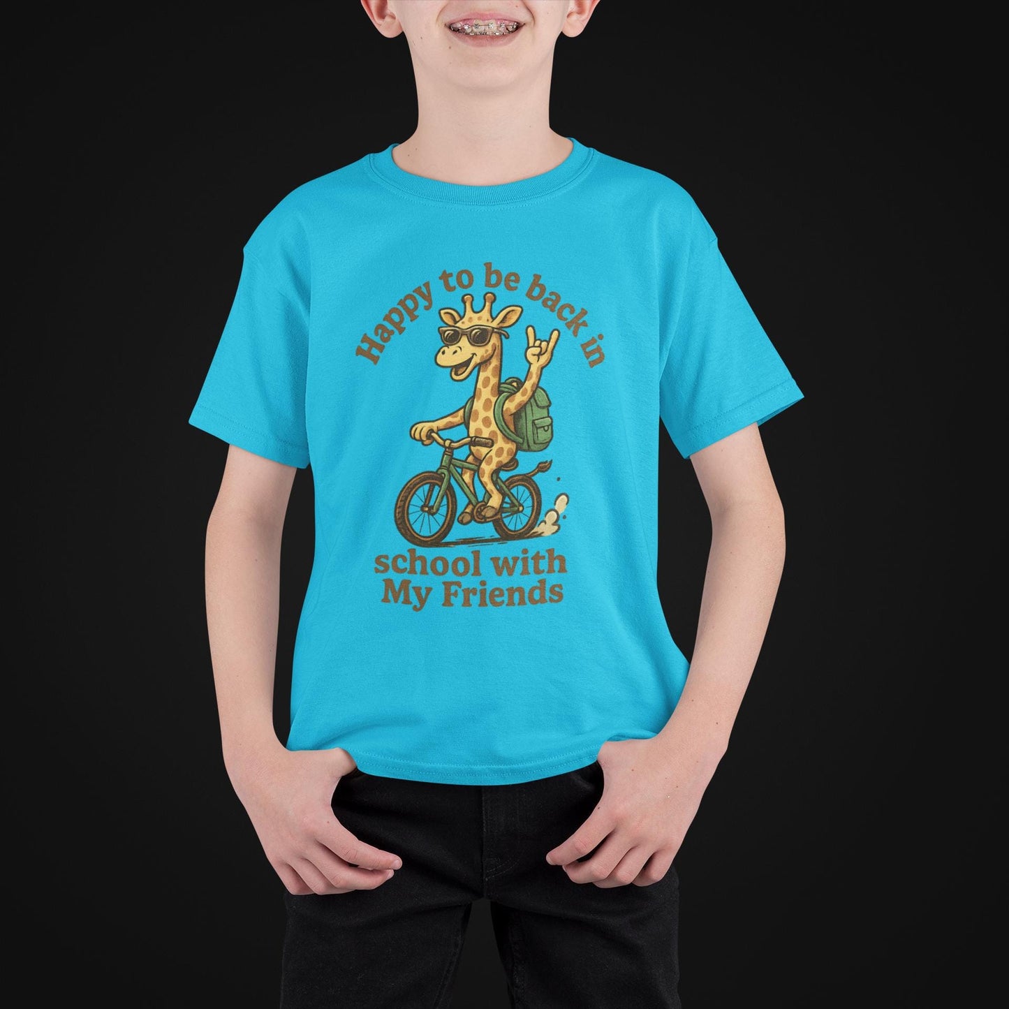 Back to School Giraffe Tee, Kids T-Shirt, Back to School Gift for Students, Welcome Back T-Shirt, Back-to-School T-Shirt, Student Shirt