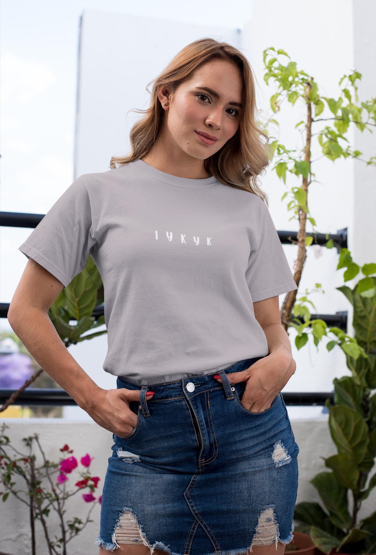 T-Shirt, Fun Playful Gen Z Slang Words Trendy Tee, Iykyk Day to Day Lingo Shirt, Unisex Garment-Dyed Top, Catchy Hipster Graphic Tee, Cool
