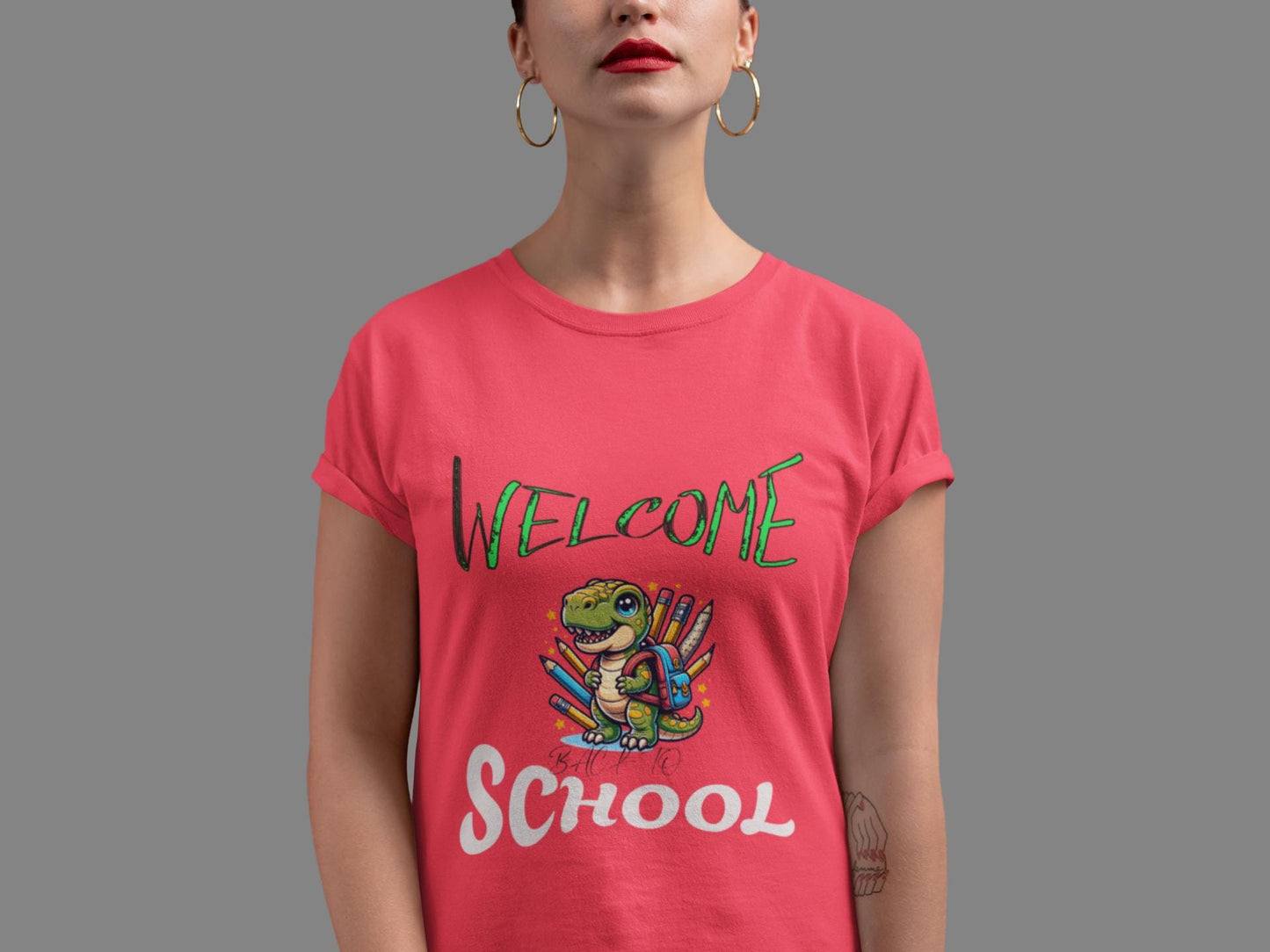 Welcome School to School T-Shirt, Cute Dino Tee, Back to School Gift for Teachers, Welcome Back TShirt, Teacher Appreciation, Teacher Shirt