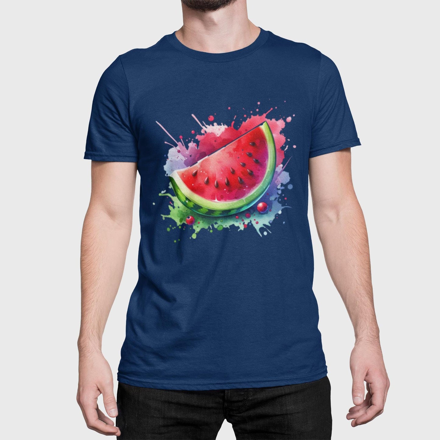 Summer Watermelon Splash Unisex T-Shirt, Summer Vibes Shirt, Beachwear, Comfort Colors Shirt, Casual Summer Tee, Aesthetic Watermelon Tee