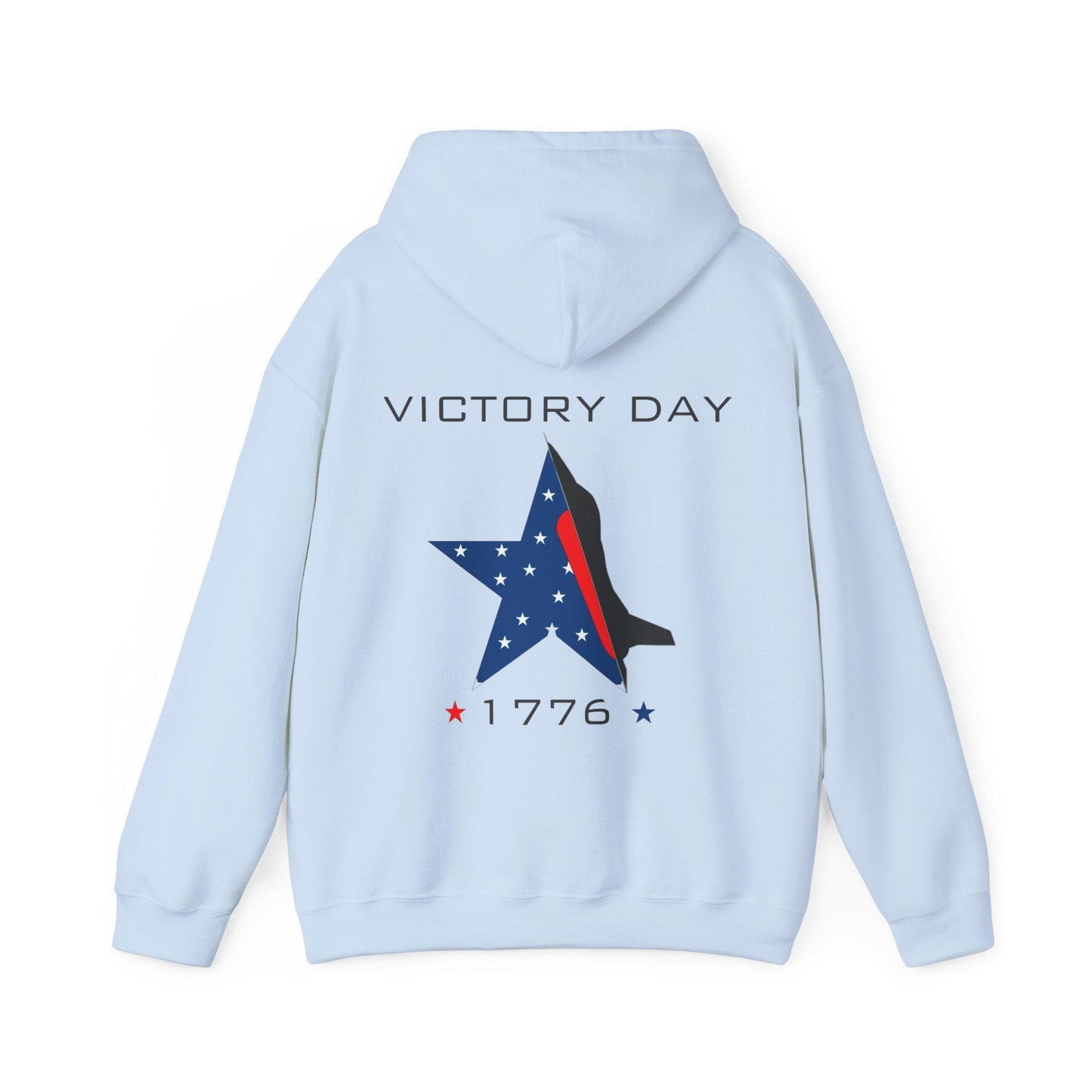 Victory Day Hoodie, Patriotic Sweatshirt, Comfy Casual Wear, Gift for Veterans, Independence Day Apparel, American Pride, Red White Blue