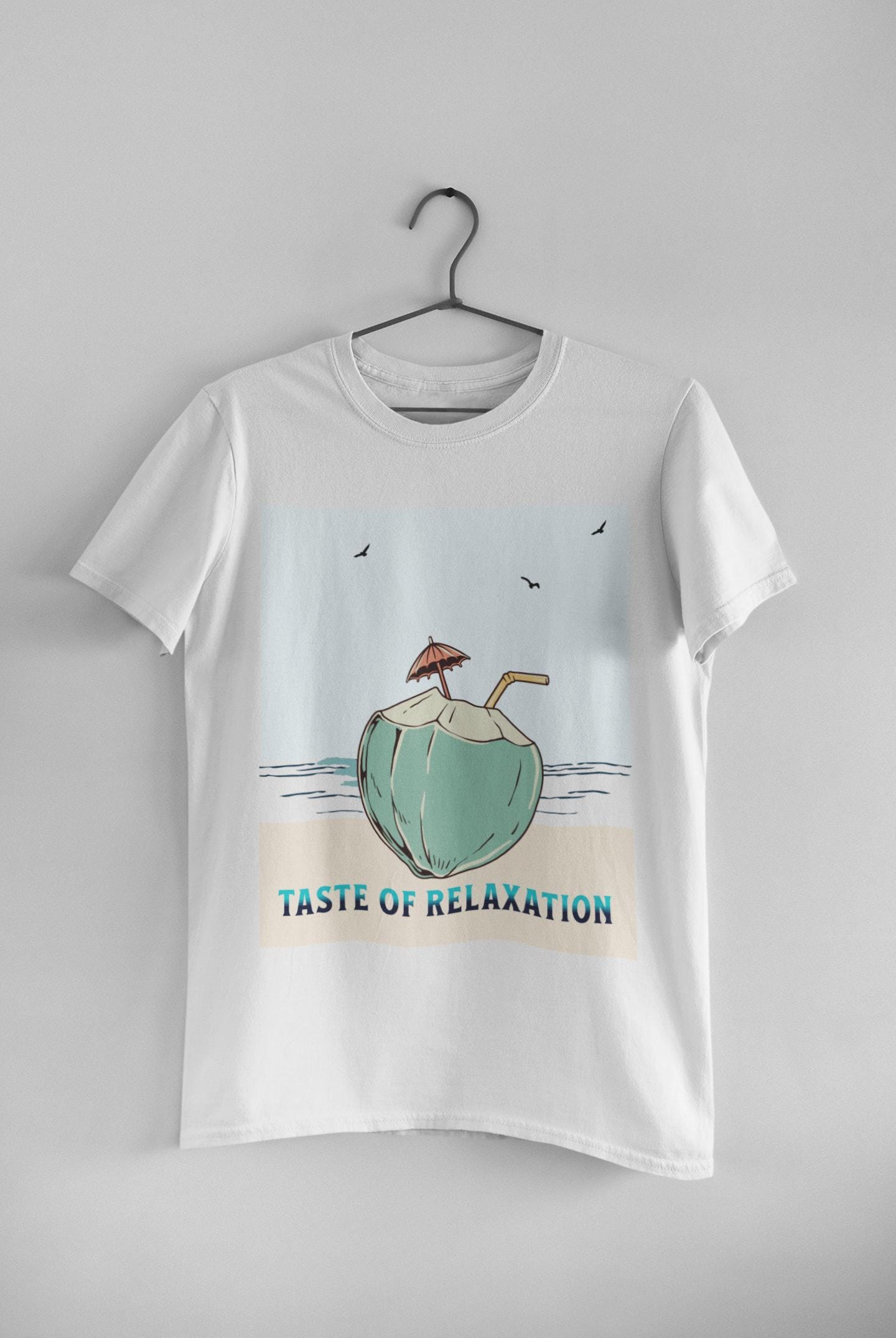 Taste of Relaxation Beach Tee, Summer Shirt, Vacation Apparel, Gift for Him/Her, Relaxing Casual Wear