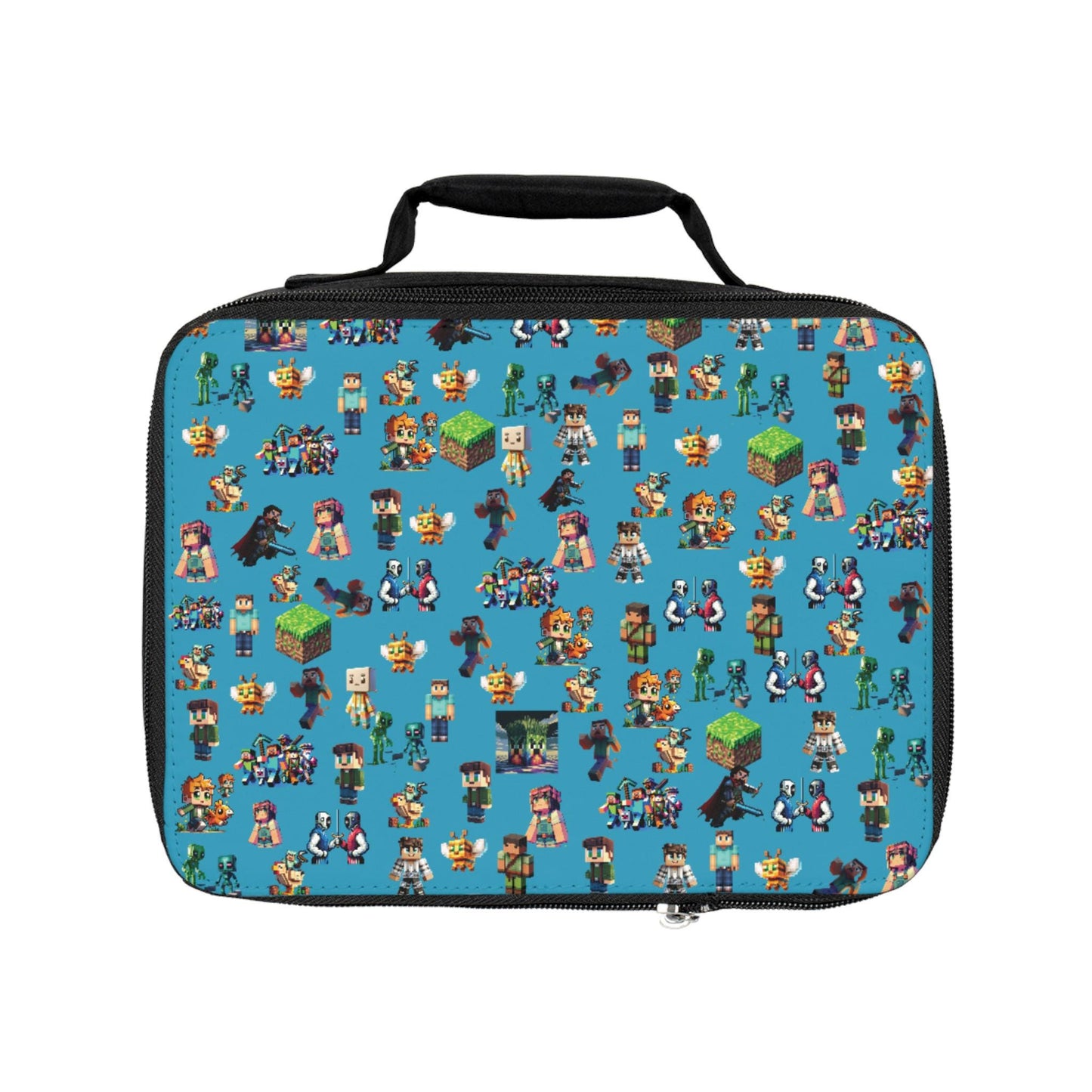Minecraft Inspired Vibrant Kids Lunch Bag, Perfect for Back to School, Picnics, and Playdates, Gamer Enthusiast Lunch Bag, School Lunch Bag