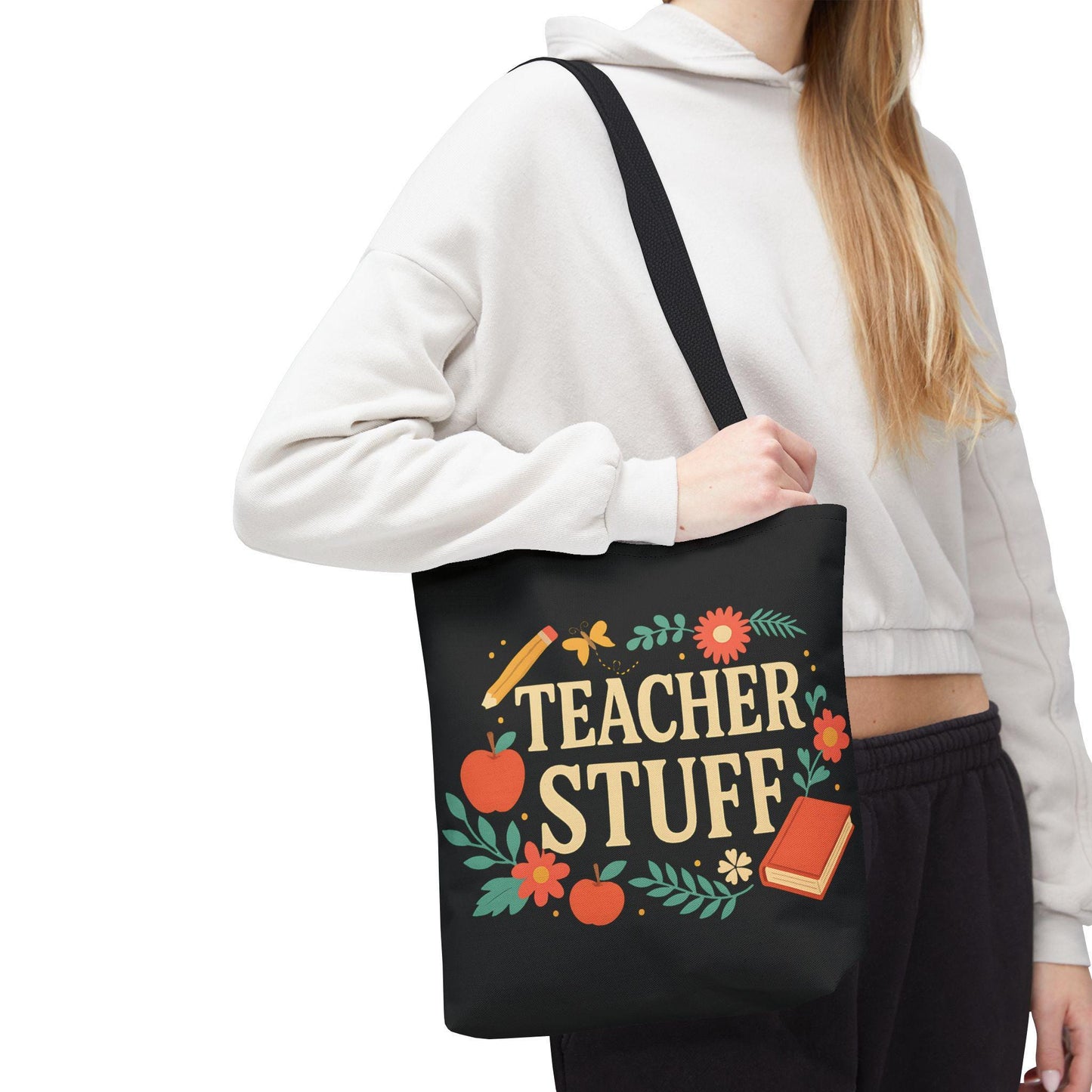 Teacher Stuff Tote Bag - Perfect Gift for Educators, Back to School, Classroom Essentials, Teacher Appreciation, Eco-Friendly Bag