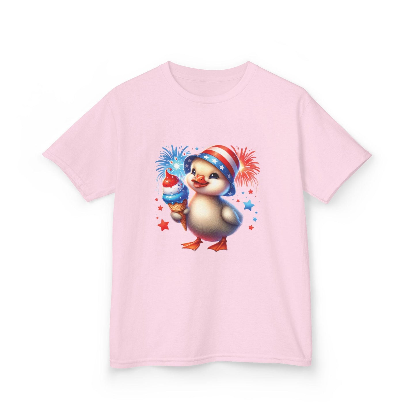 Fourth July Tee, Kids Fun Duck Graphic Tee, Fun Shirt for Children, Cool Summer Clothing, Independence Day Gift For Kids, Red White Blue