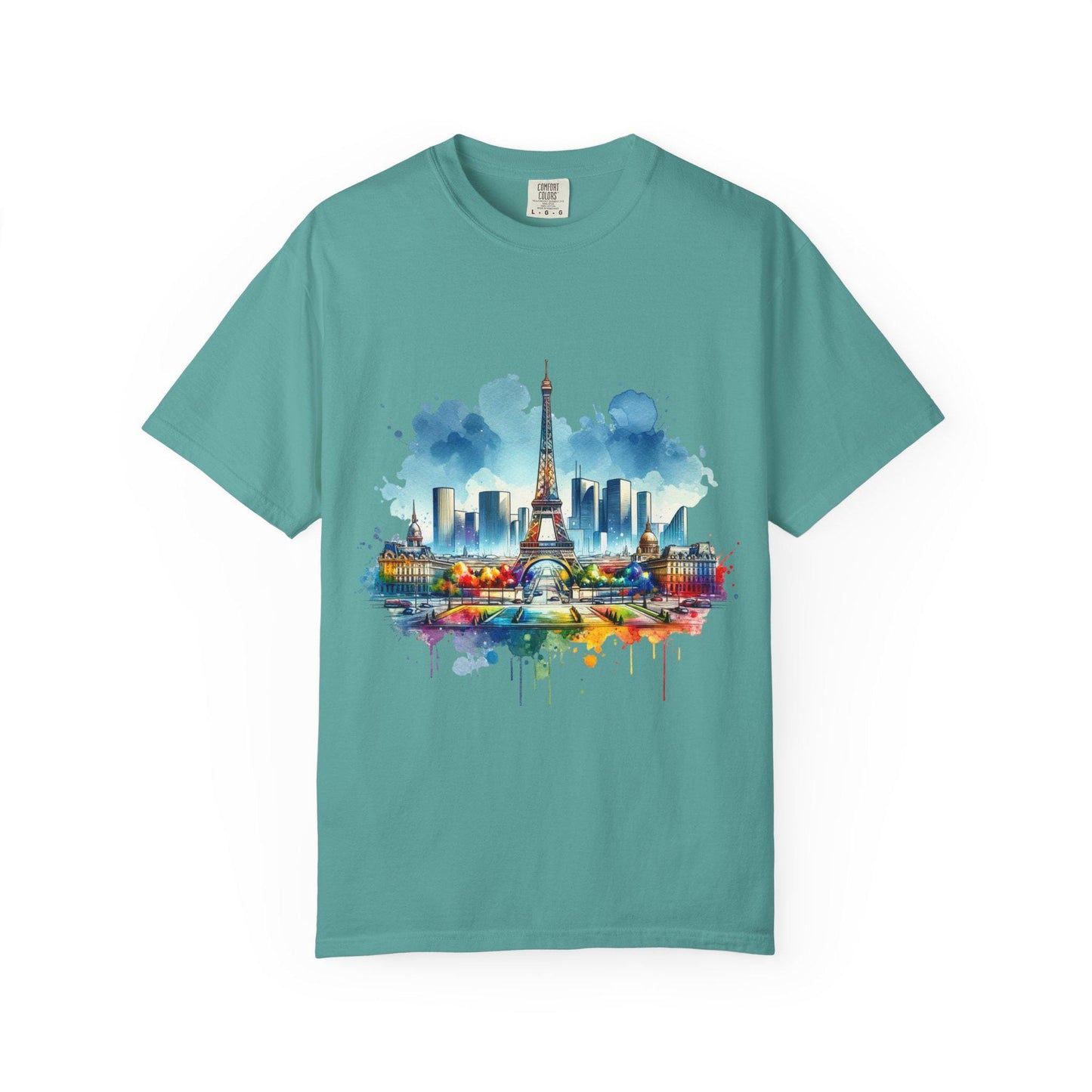 Paris en Couleur T-Shirt, Casual Fashion Tee, Gift for Travelers, Summer Wardrobe Essential, Eiffel Tower Art Shirt, Vacation Vibe Tee