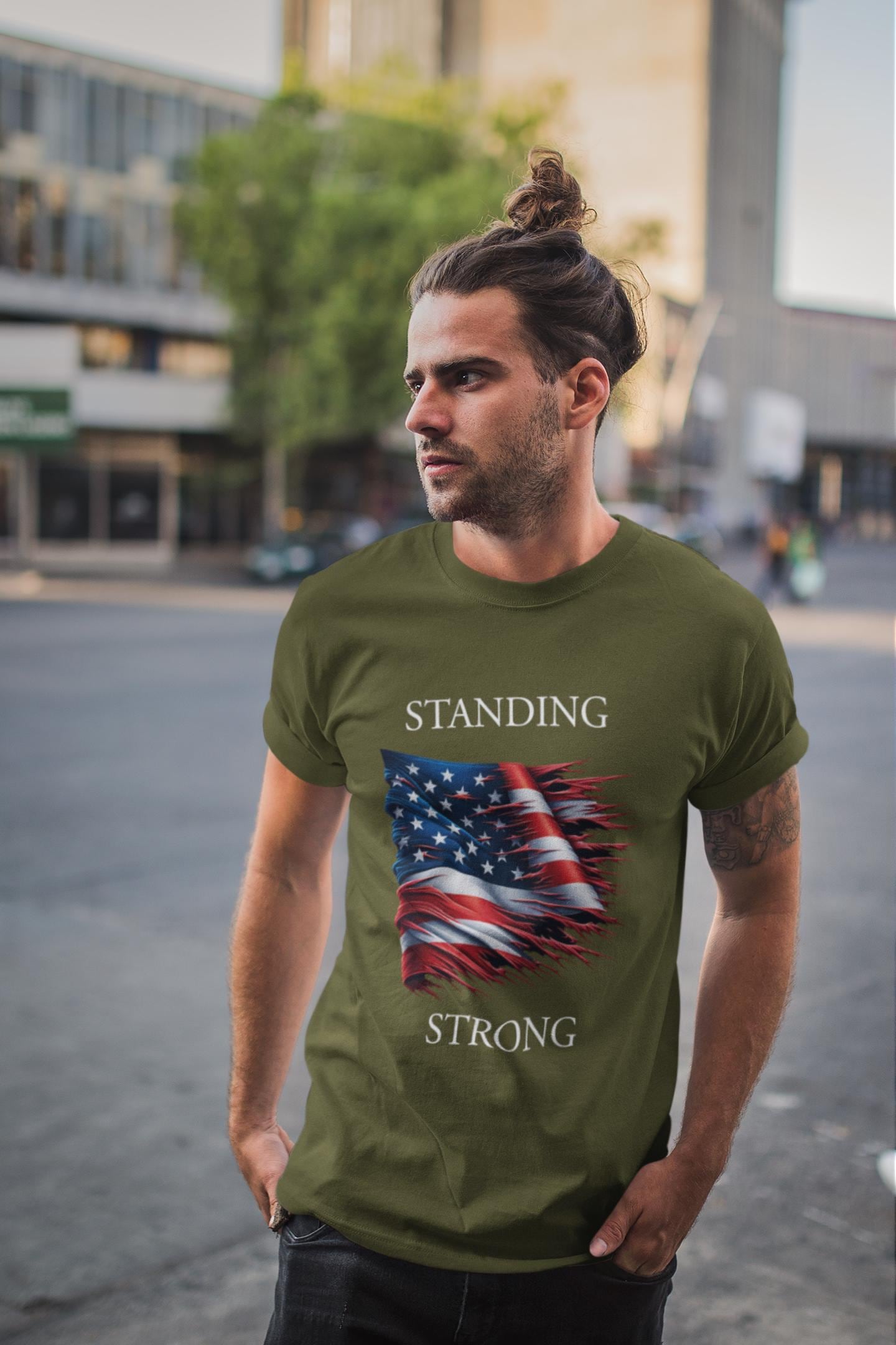 Patriotic Freedom T-Shirt | Short Sleeve Tee, American Flag Shirt, July 4th Apparel, Gift for Veterans, Stand Strong Tee, Red White Blue