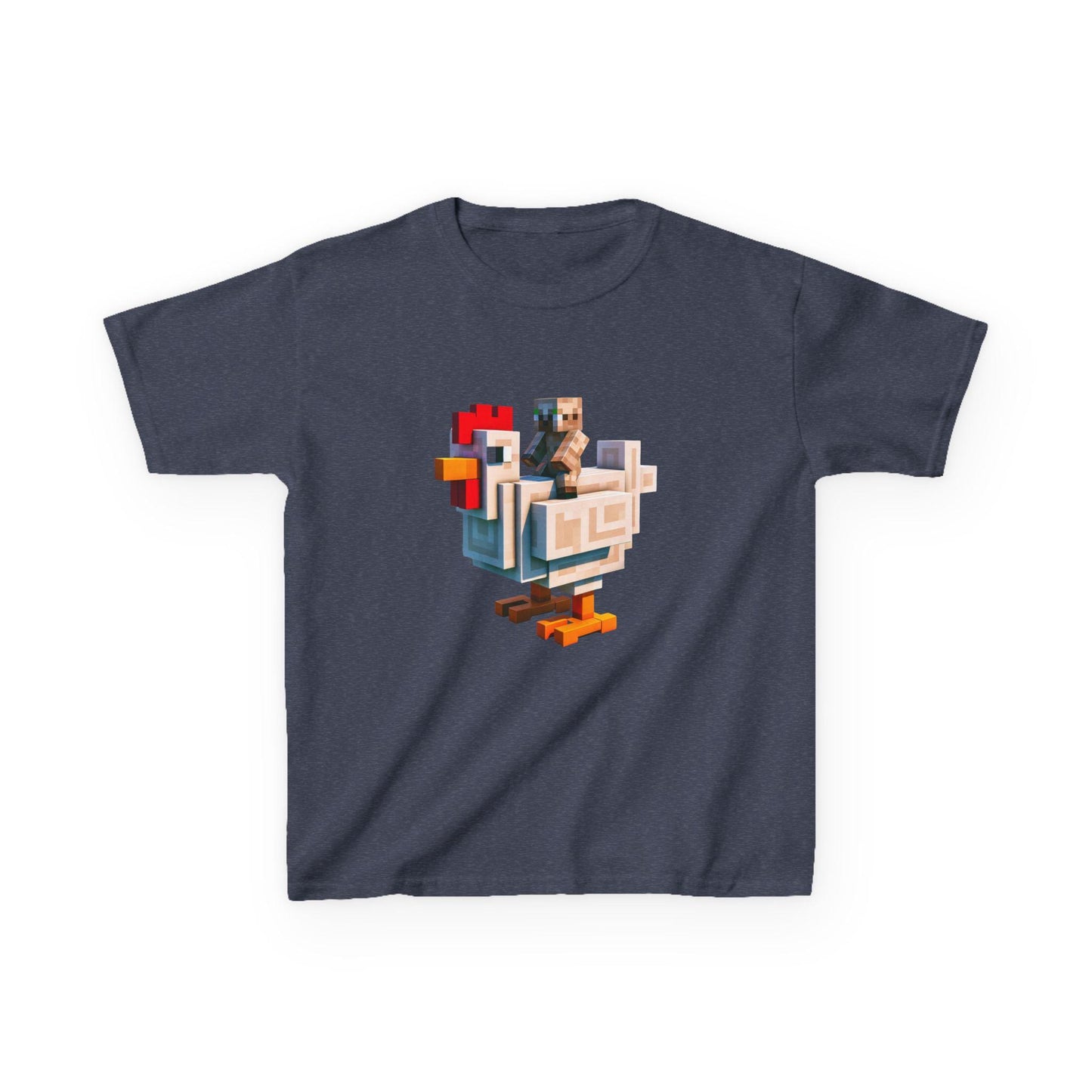 Minecraft Movie Chicken Jockey Kids T-Shirt, Fun Graphic Tee for Playtime, Cool Gift for Birthdays, School Days, Casual Back to School Wear