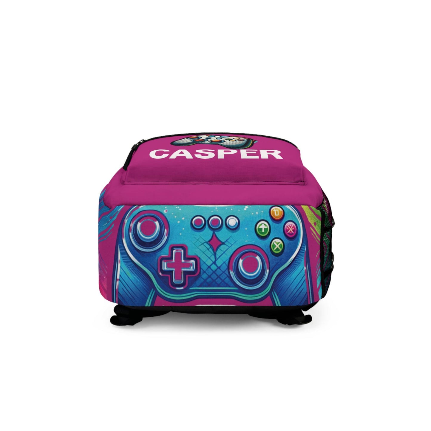 Personalized Name Gamer School Bookbag, Gaming Back to School Gear, Game Characters School Bag for Boys & Girls, Gamer Back to School Bag