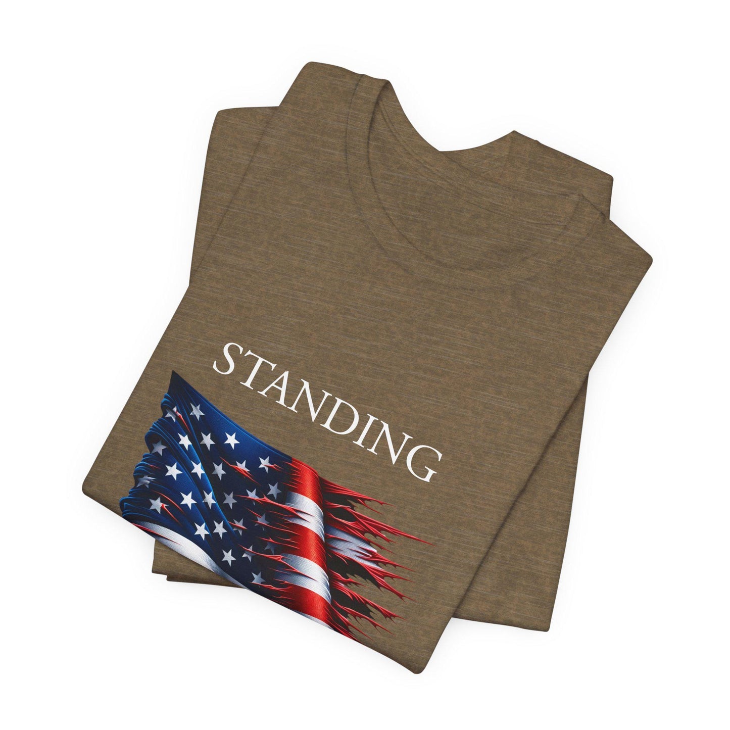 Patriotic Freedom T-Shirt | Short Sleeve Tee, American Flag Shirt, July 4th Apparel, Gift for Veterans, Stand Strong Tee, Red White Blue