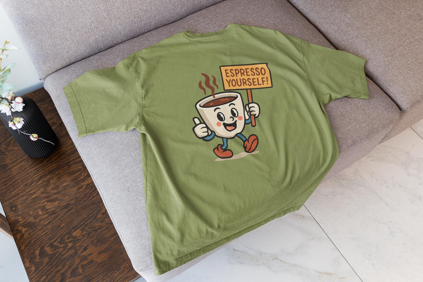 Espresso Yourself T-Shirt, Fun Coffee Tee, Casual Tee for Baristas, Quirky Drink Humor Tee, Espresso Espresso Drinker Gift, Iced Espresso