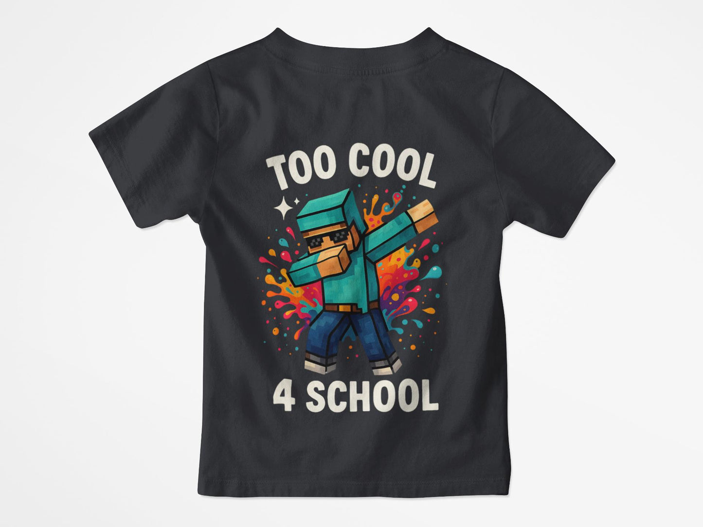 Minecraft Inspired Too Cool 4 School Youth T-Shirt, Kids Tee, Back to School Gift for Students, Welcome Back T-Shirt, Back-to-School T-Shirt