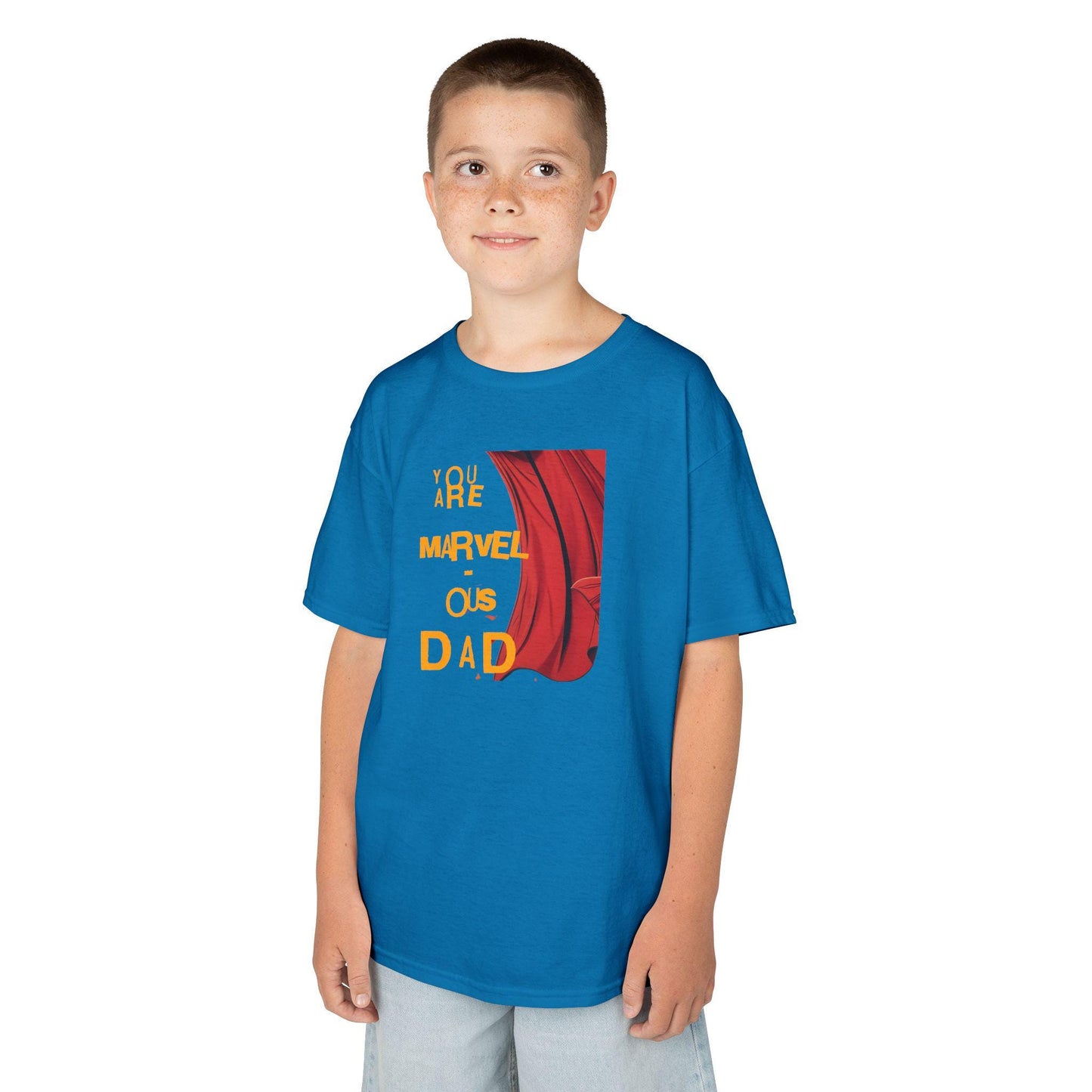 Marvelous Dad Kids Tee, Gift for Father's Day, Birthday Shirt for Boys, Motivational Tee, Casual Kids Wear