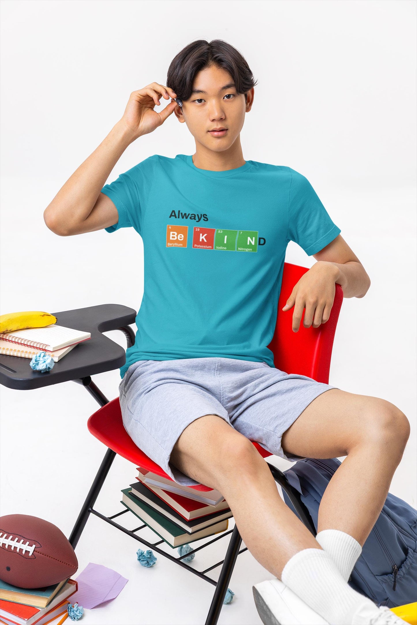 Always Be Kind Youth Short Sleeve Tee, Funny Science Shirt, Graphic Tee Gift for Students, Comfort Colors Casual Wear, Back to School Nerdy
