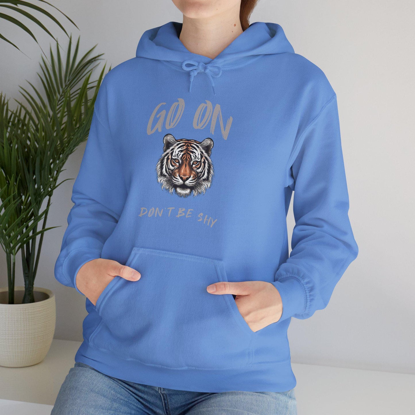 Love and Fun Tiger Hoodie Sweatshirt, Flirty Hoodie, Cozy Pullover, Gift for Him/Her, Birthday Present, Outdoors Summer Flirty Tee