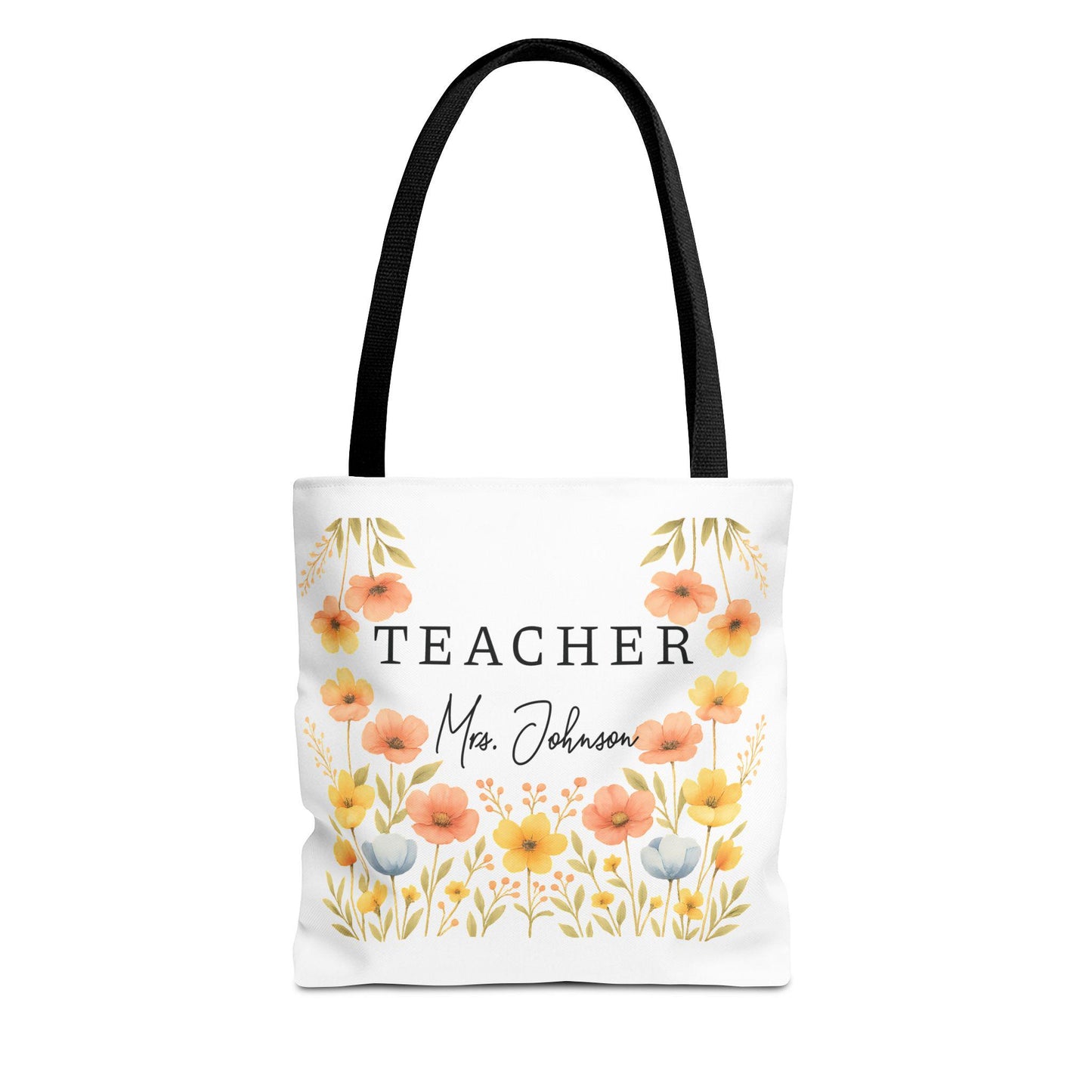 Personalized Teacher Name Tote Bag - Perfect Gift for Educators, Back to School, Classroom Essential, Teacher Appreciation, Eco-Friendly Bag