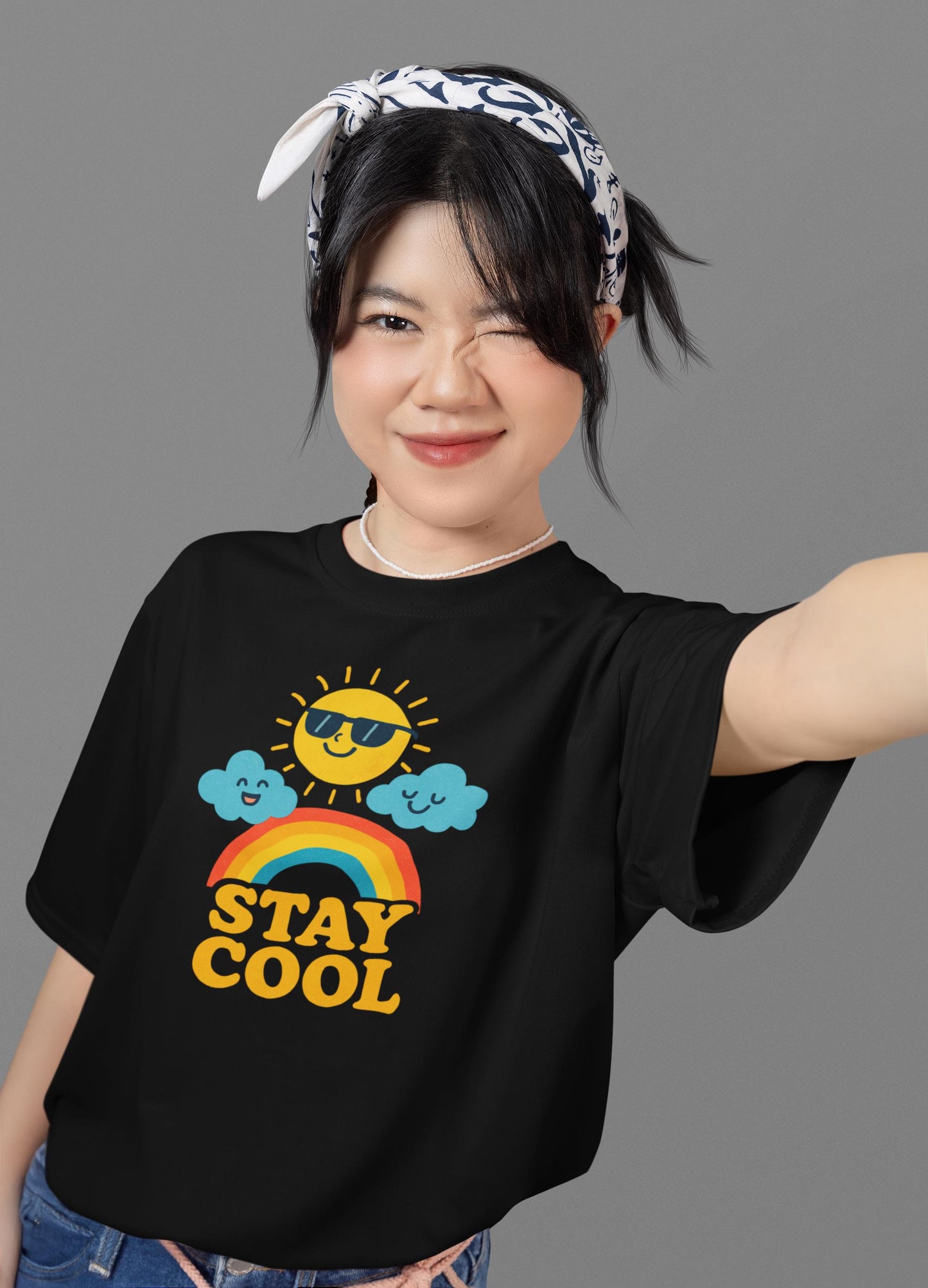Kids Summer Tee, Stay Cool Graphic Shirt, Fun Kids Apparel, Sunny Day Outfit, Rainbow T-Shirt, Cool Kid's Clothes, Back to School Apparel