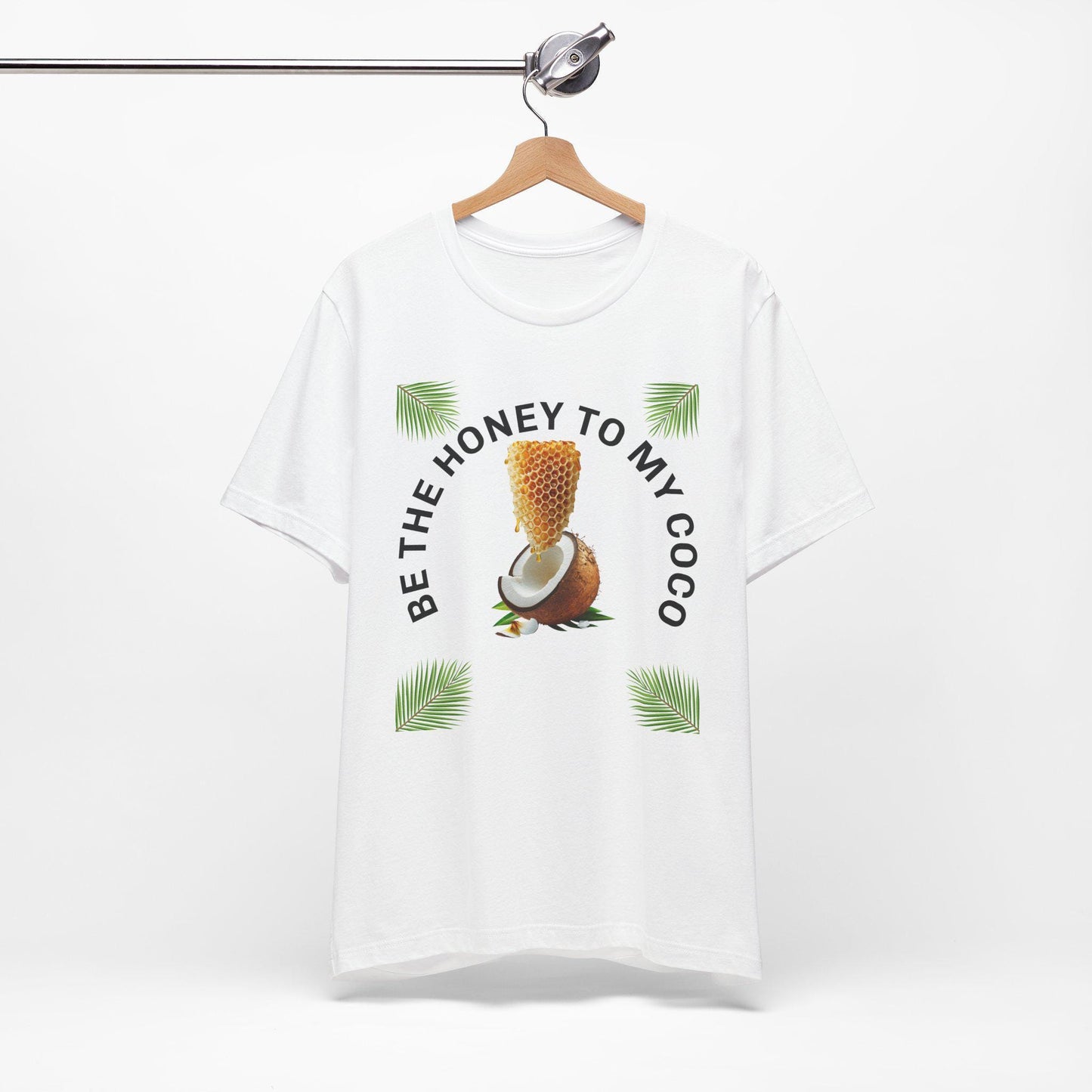 Honey to My Coco Tee | Short Sleeve T-Shirt | Beach Vibes, Casual Wear, Summer Outfit, Gift for Friends, Tropical Style, Fun Flirty Tee