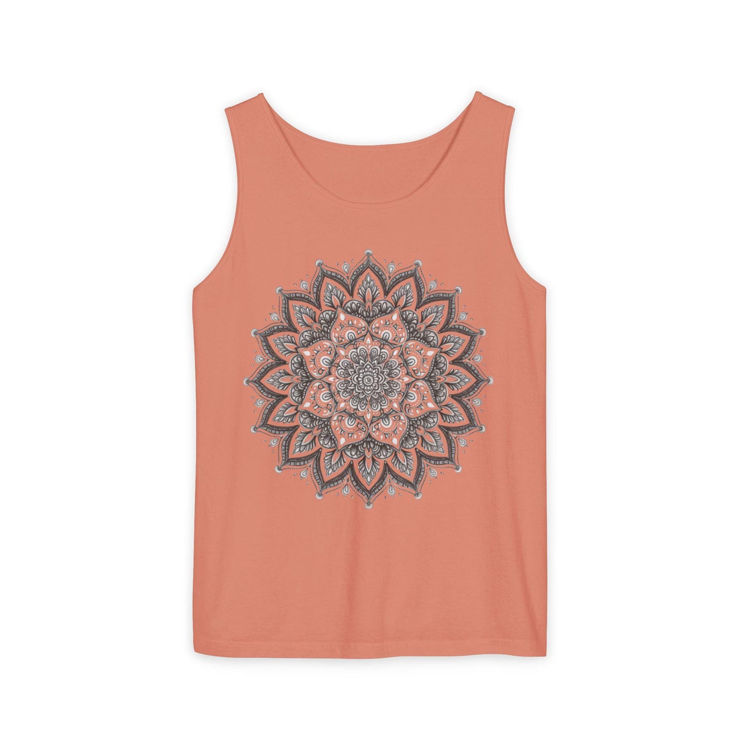 Mandala Graphic Tank Top, Meditation Spiritual Top, Neodiverse Astro Celestial Neo-Soul Top, Active Yoga Enthusiast Top, Hippie Minimalist,