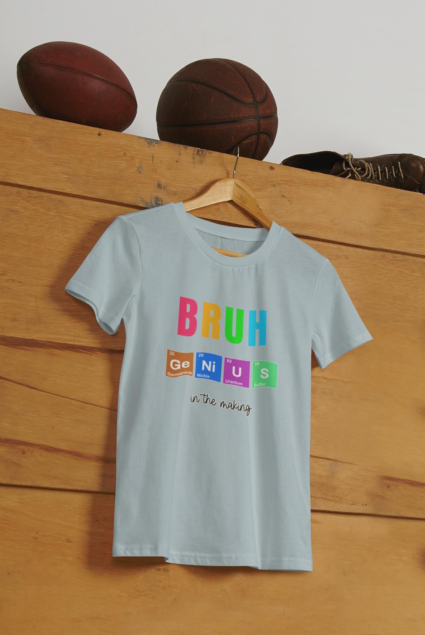 BRUH Genius Youth Tee - Fun Youth Science Inspired T-Shirt, Back to School, Back To School Teacher Student Shirt, First Day Of School Shirts