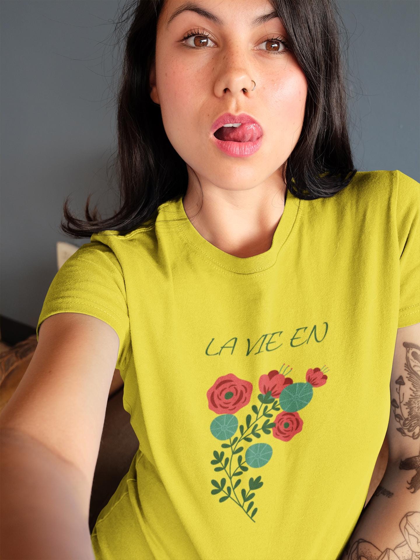Floral Unisex Tee with Romantic Vibes, Perfect for Casual Spring Fall Summer Wear, Gifts, Valentine's Day, Plant Lovers, Everyday Style