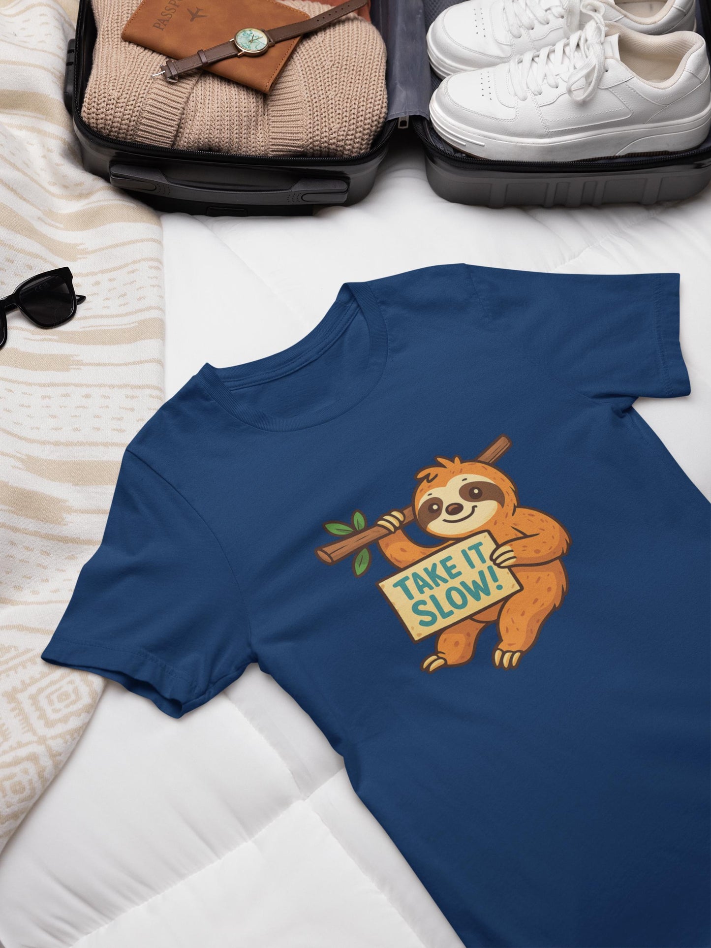 Cute Sloth Kids Take it Slow Tee, Funny Children Tee, Take It Slow Tee, Cute Animal Shirt, Sloth Gift Shirt for Kids Back to School Apparel