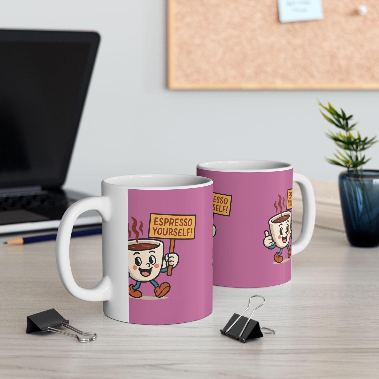 Espresso Yourself Coffee Mug, Cute Drinkware Gift for Coffee Lovers, Espresso Mug, Ideal Back 2 School Gift for Teachers and Parents