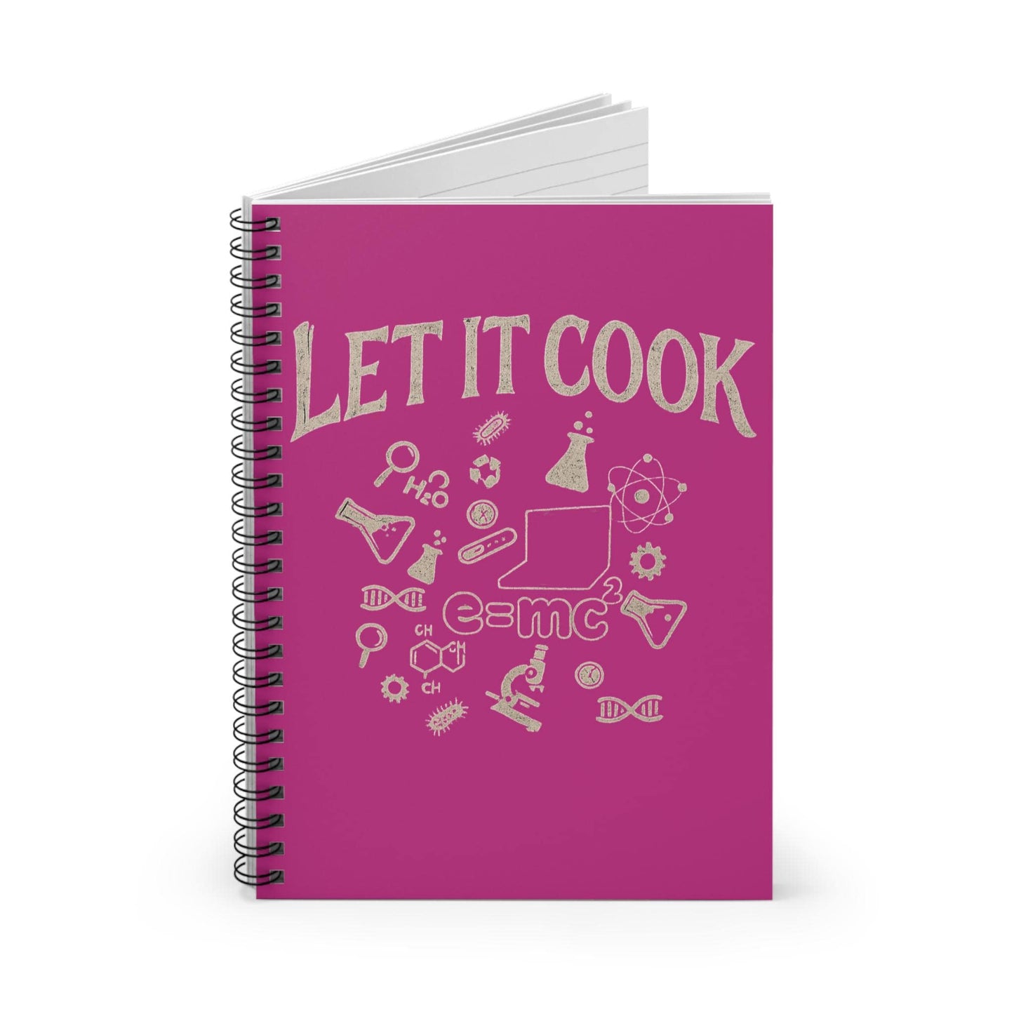 Science Lab Spiral Notebook, Chemistry Journal for Students Teachers STEM Gift Cute, Study Notes Planner Back to School Laboratory Scientist