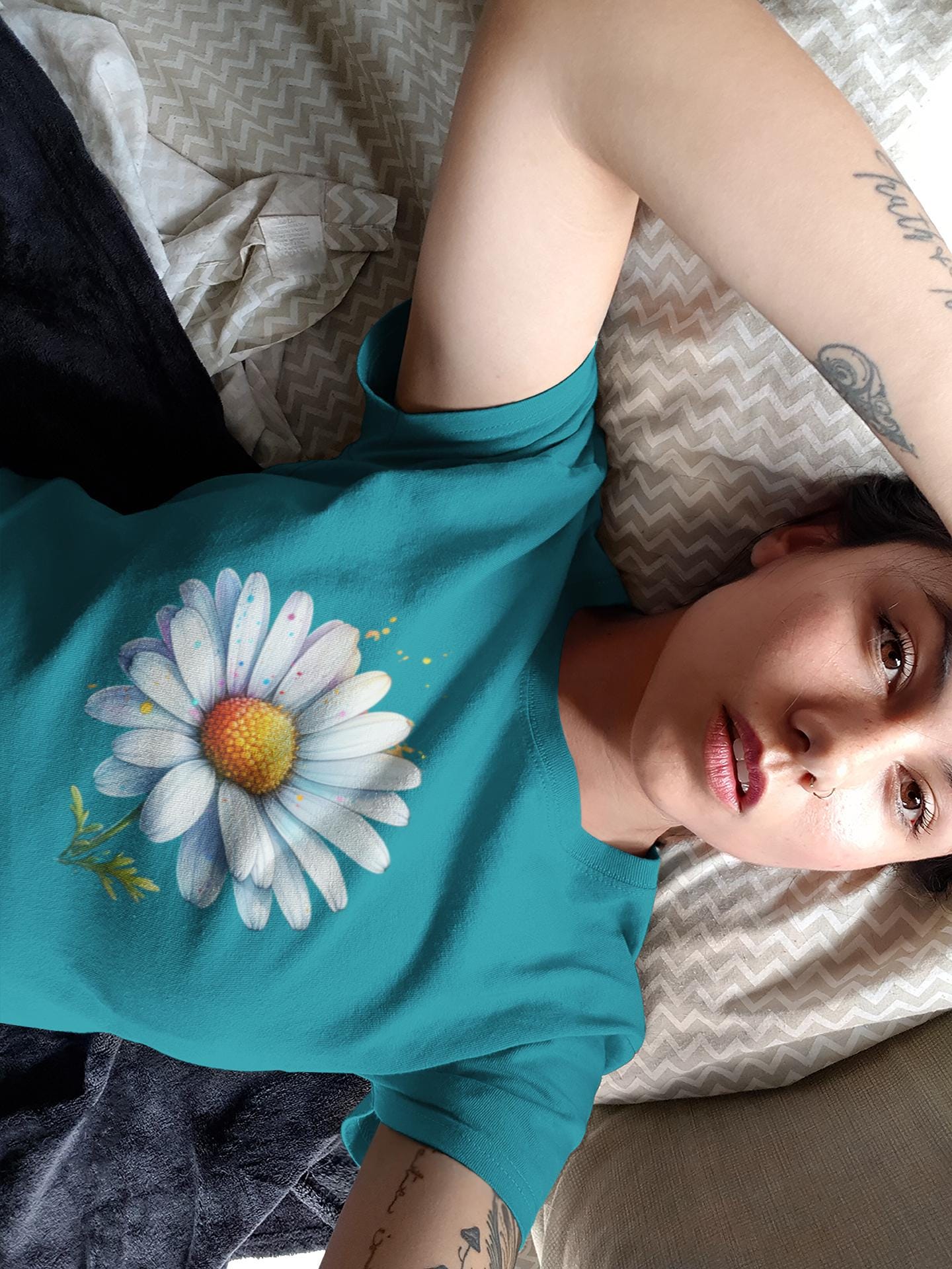 Sunflower Floral Unisex T-Shirt, Cute Daisy Tee, Casual Summer Shirt, Perfect for Gifts, Spring Fashion Must-Have, Gardening Outfit