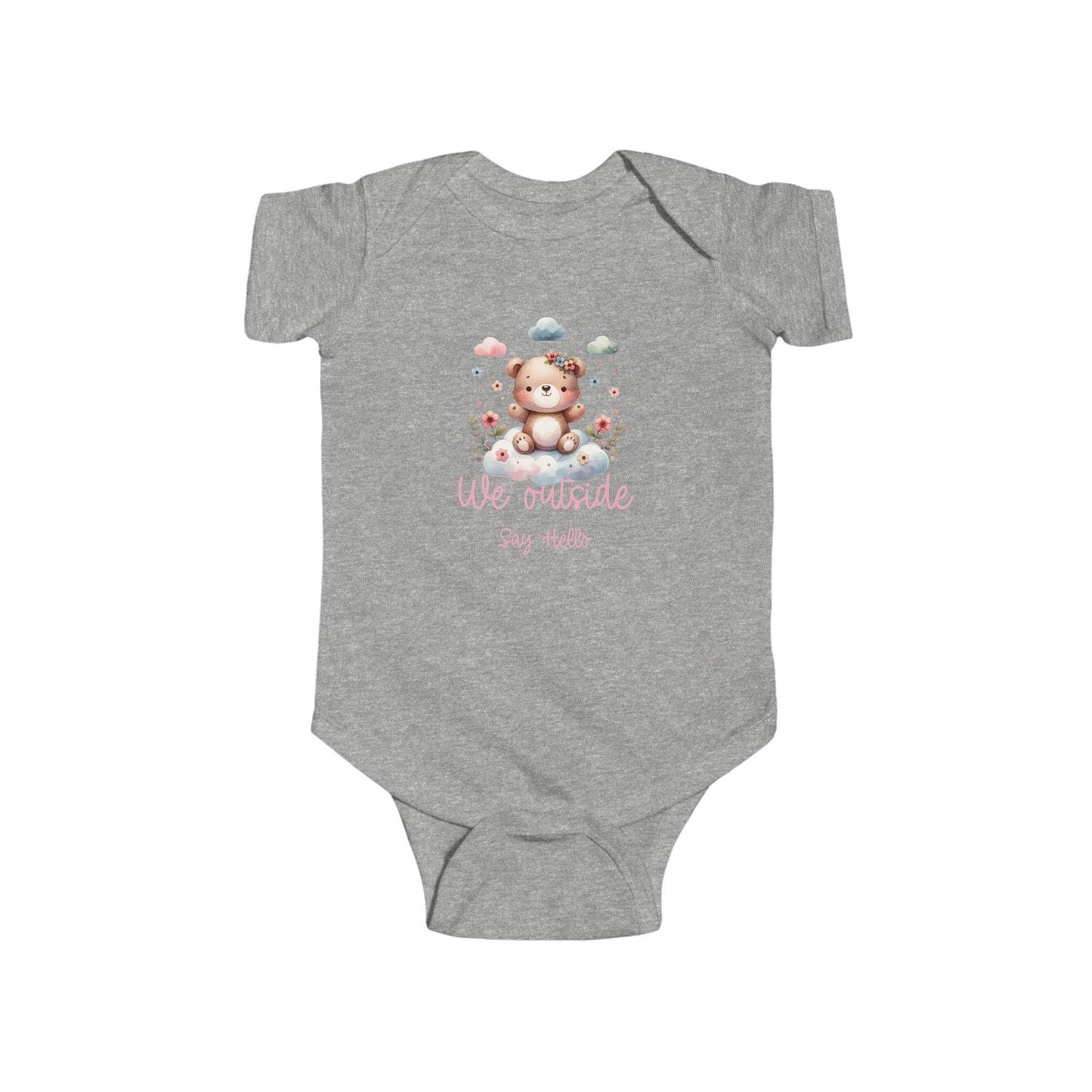 baby Onesie - "We Outside" Baby Suit, Newborn Gift, Toddler Outfit, Baby Shower Gift, Baby Clothes, Spring Wear, Bodysuits for Newborn