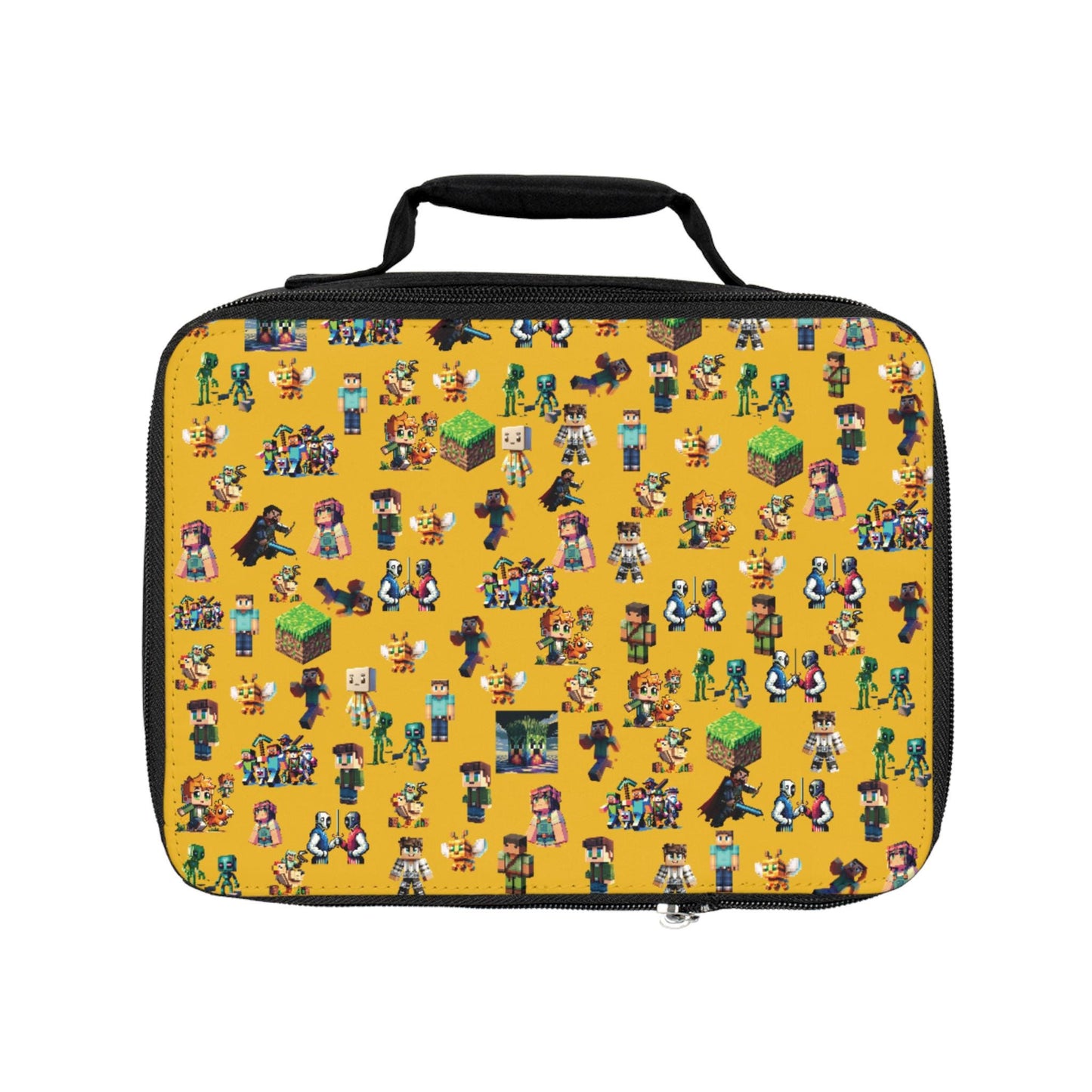 Minecraft Inspired Vibrant Kids Lunch Bag, Perfect for Back to School, Picnics, and Playdates, Gamer Enthusiast Lunch Bag, School Lunch Bag