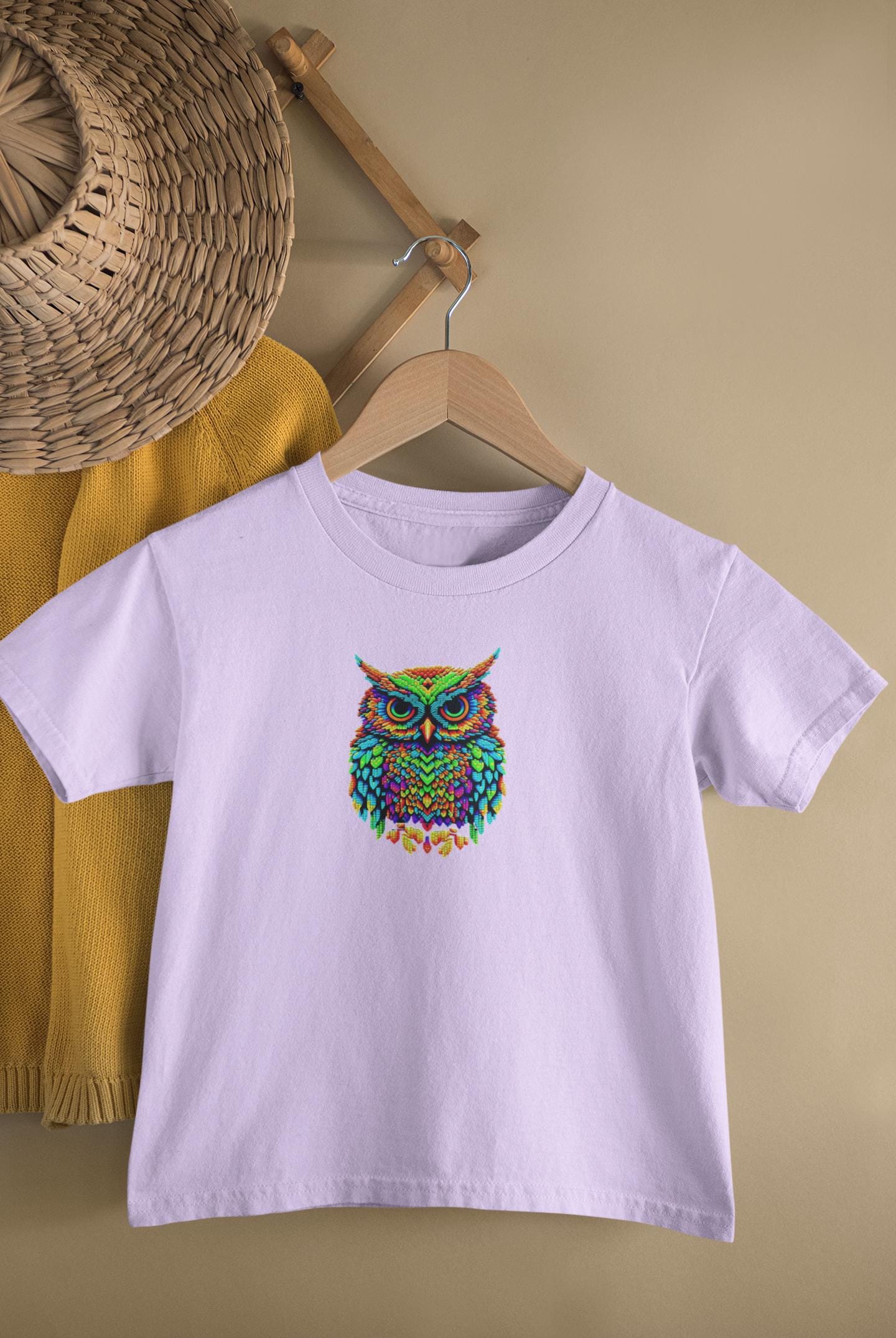 Owl Kids Tee, Fun Graphic T-Shirt for Boys and Girls, Vibrant Owl Shirt, Creative Gift for Boys & Girls, Animal Lover Shirt, Owl T-Shirt