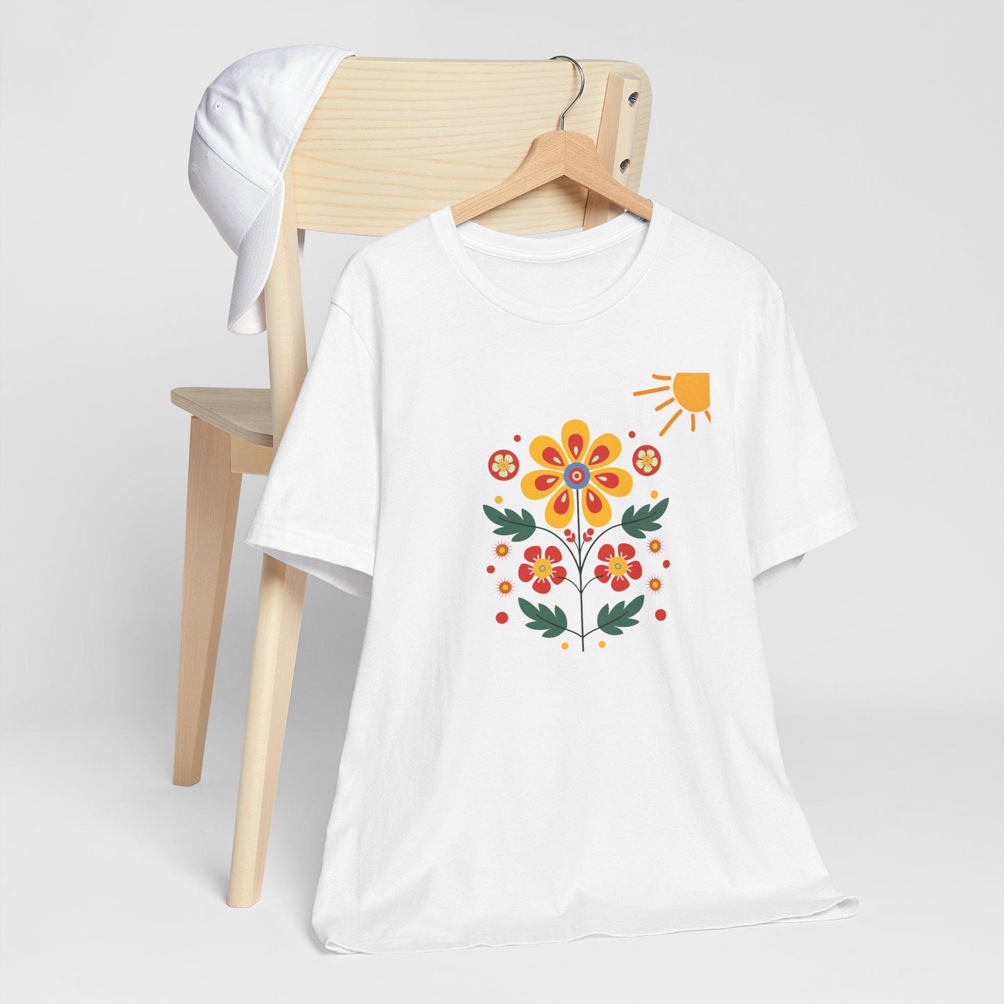 Boho Floral Tee, Nature Inspired Shirt, Spring Floral Top, Unisex Eco-Friendly T-Shirt, Perfect Gift for Garden Lovers, Summer Vibes