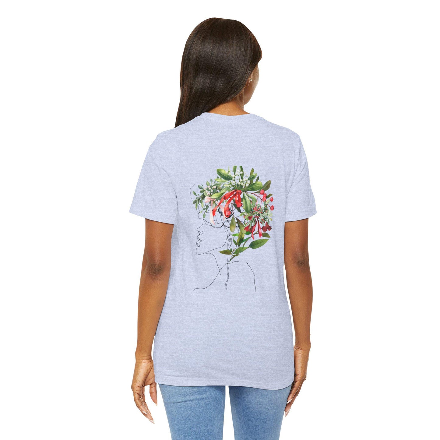 Floral Silhouette T-Shirt - Casual Spring Summer Fall Wear, Gift for Nature Lovers, Art Tee, Unisex Graphic Tee, Spring Fashion