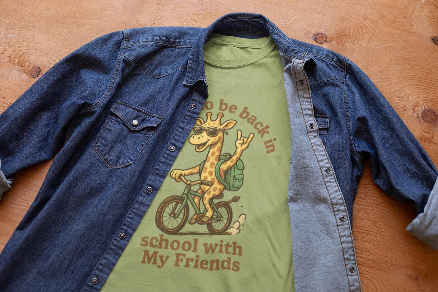 Back to School Giraffe Tee, Kids T-Shirt, Back to School Gift for Students, Welcome Back T-Shirt, Back-to-School T-Shirt, Student Shirt