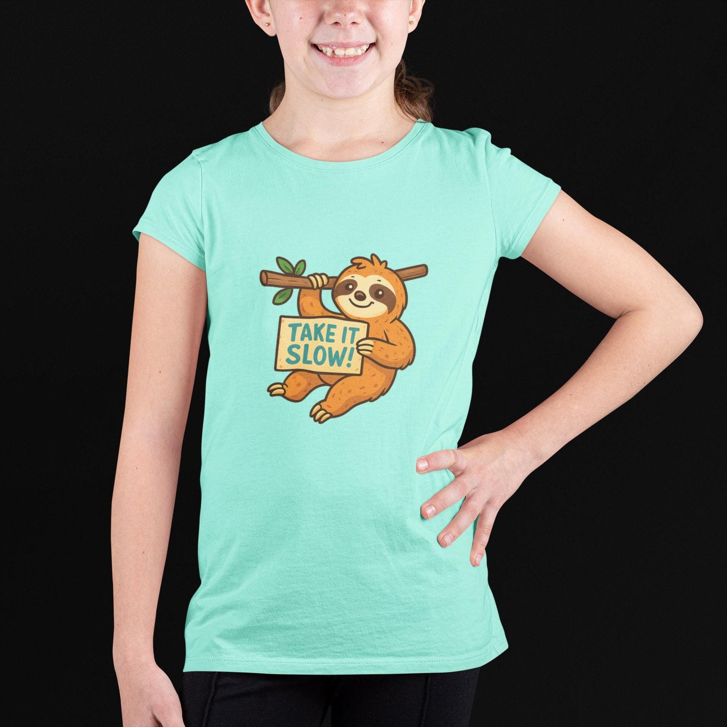 Cute Sloth Kids Take it Slow Tee, Funny Children Tee, Take It Slow Tee, Cute Animal Shirt, Sloth Gift Shirt for Kids Back to School Apparel