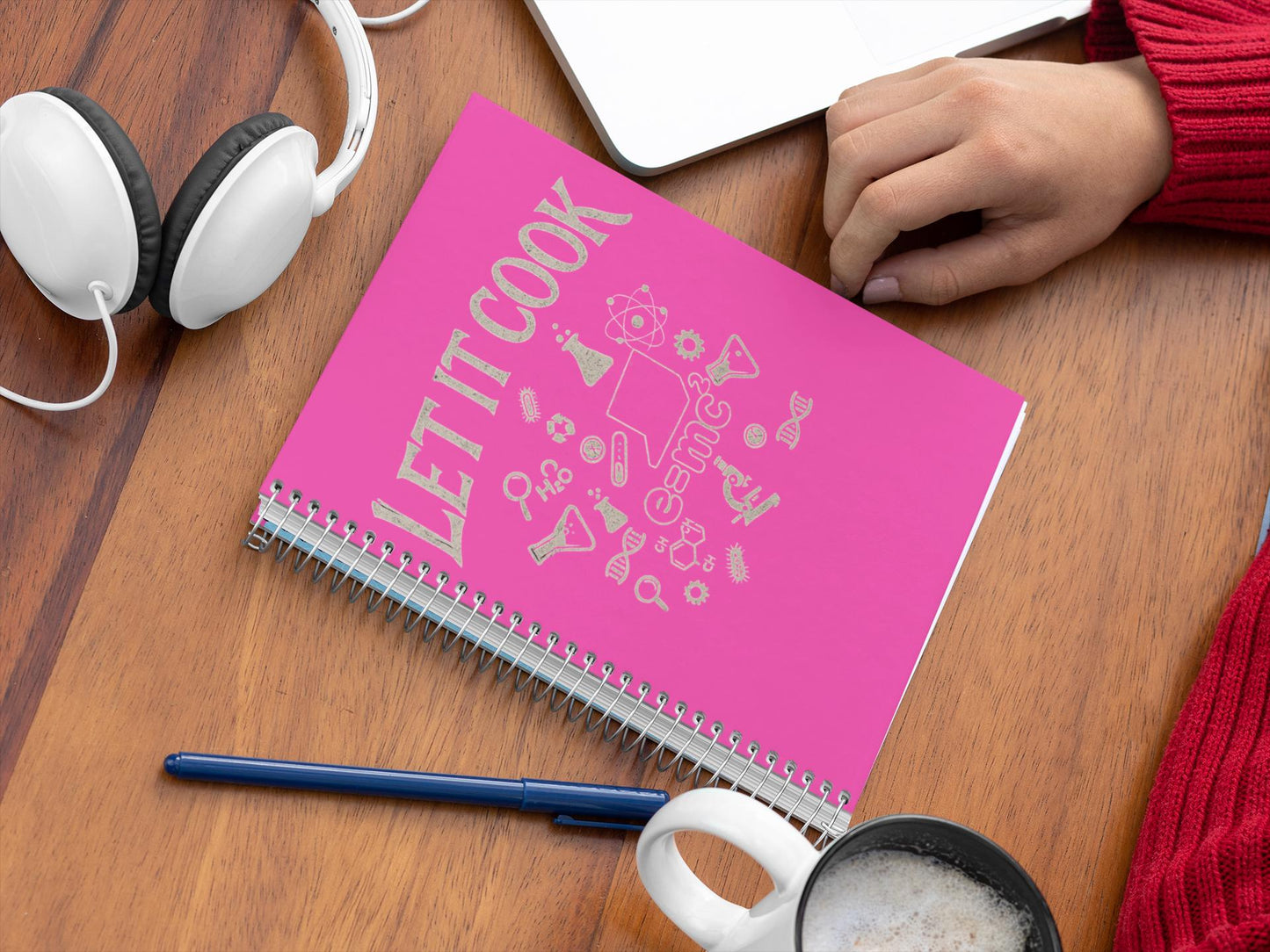 Science Lab Spiral Notebook, Chemistry Journal for Students Teachers STEM Gift Cute, Study Notes Planner Back to School Laboratory Scientist