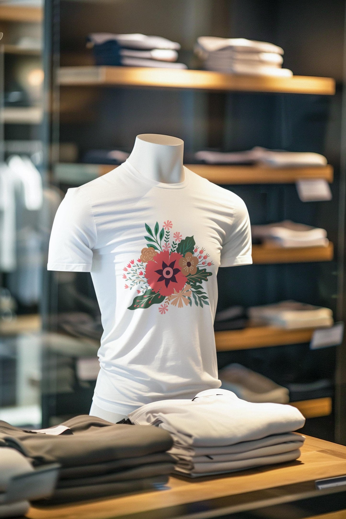 Summer Boho Floral T-Shirt, Soft Cotton Tee, Boho Chic Top, Gift for Her, Summer Style Wear, Everyday Casual Attire, Fun Vibes Comfort Color