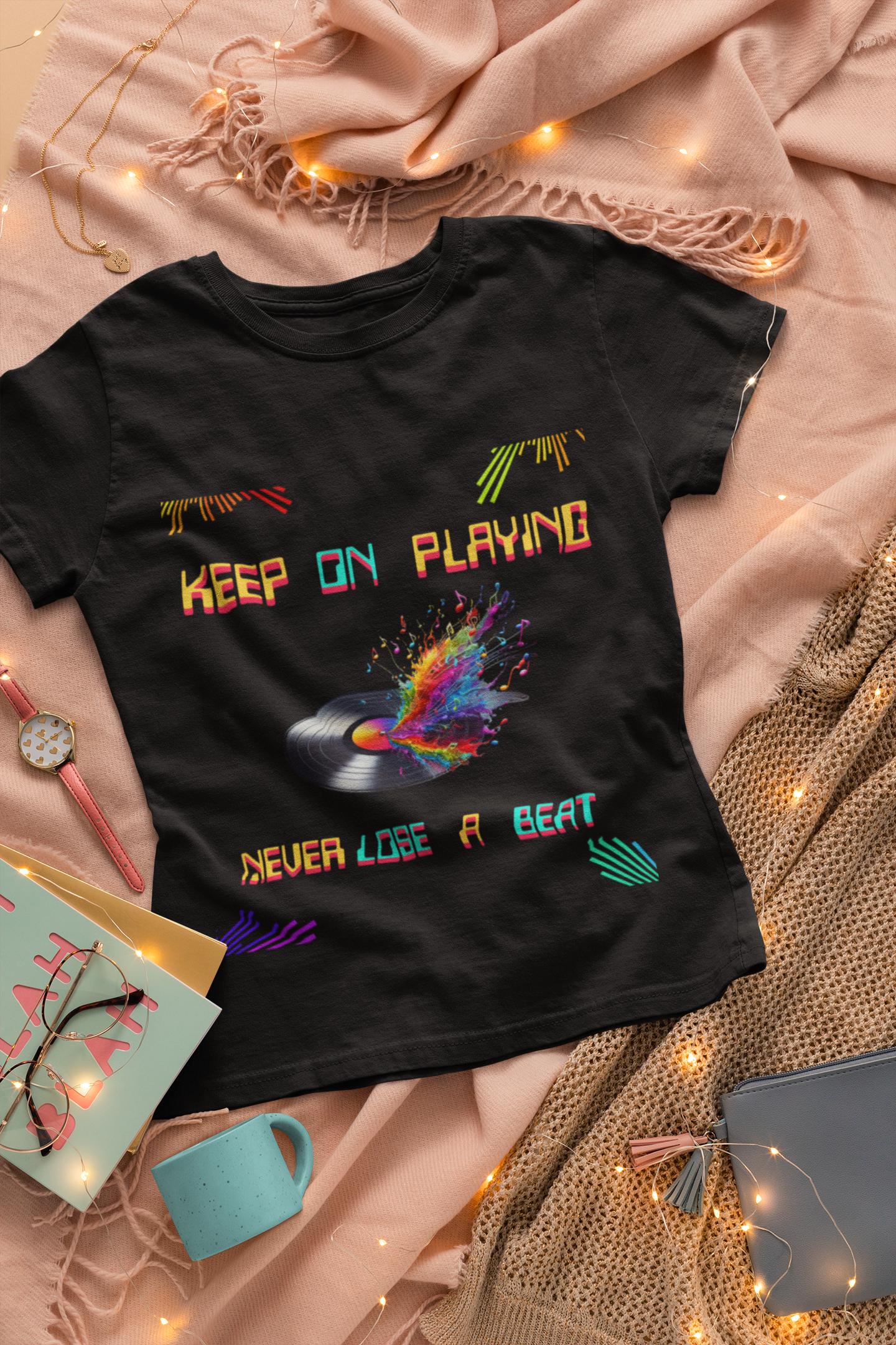Vibrant Music Tee - Unisex Garment-Dyed T-shirt, Playful Vintage Shirt, Perfect for Musicians, Gifts for Music Lovers, Festival Apparel