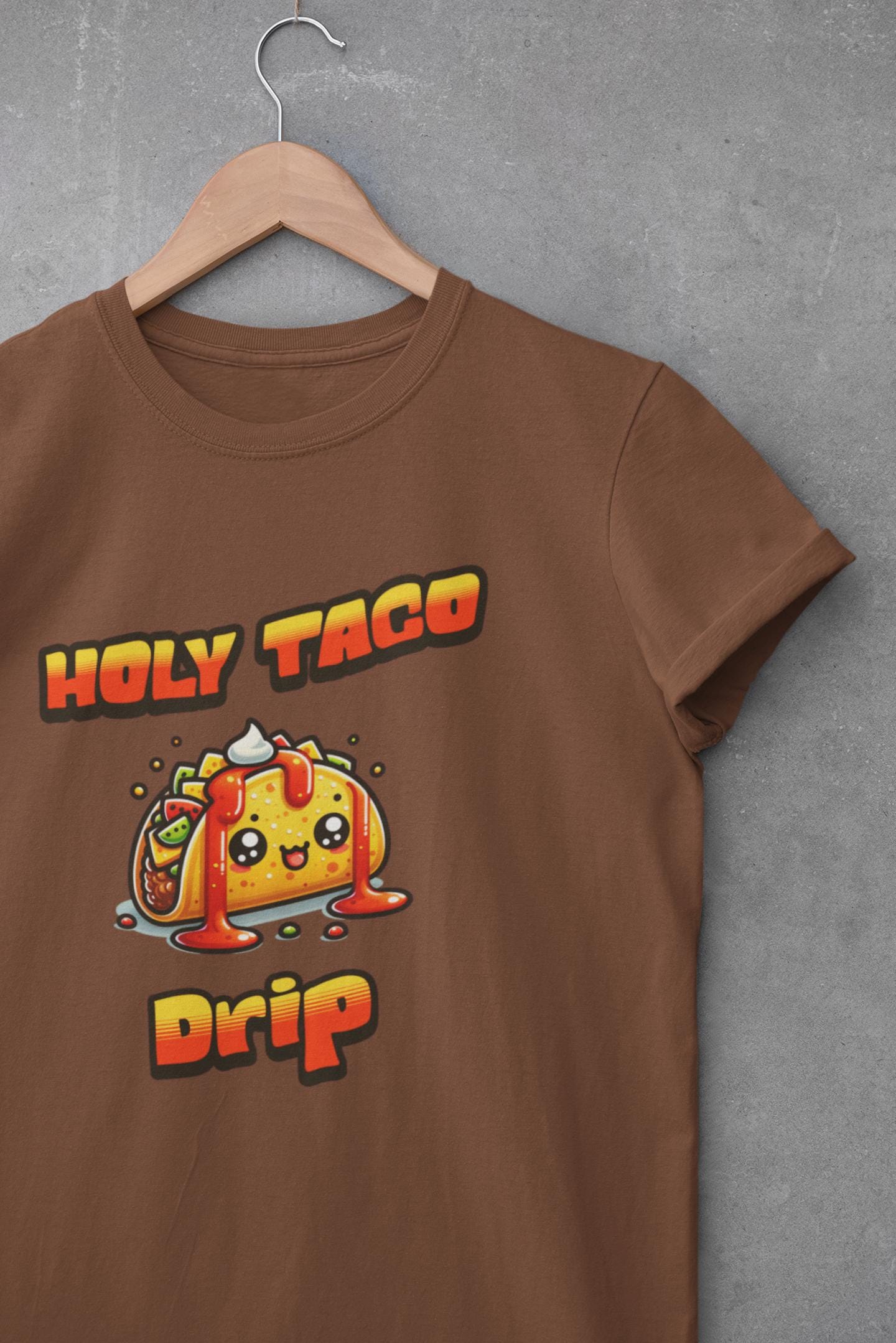 Holy Taco Drip Party Unisex T-shirt, Funny Foodie Cinco De Mayo Tee, Taco Squad Shirt, Friends Gift, Taco Graphic Tee, Mexican Fiesta Shirt