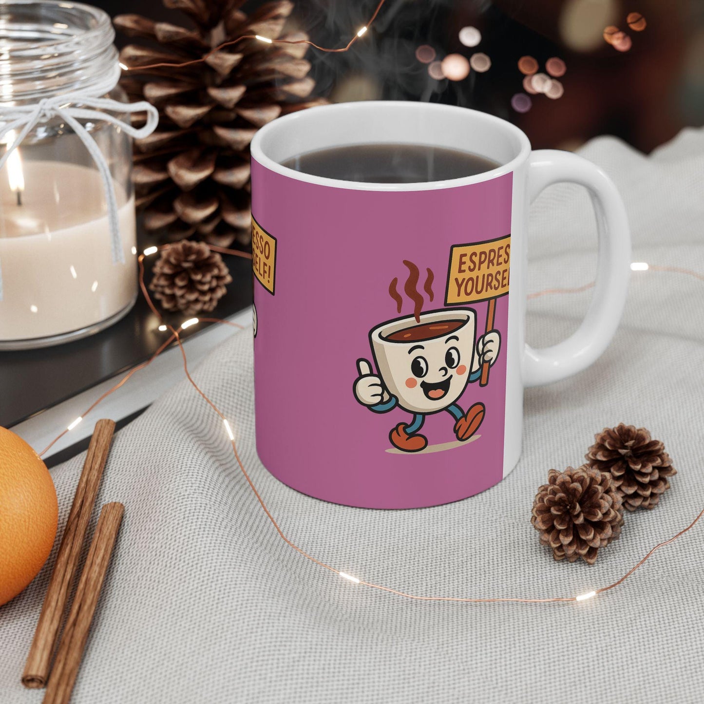 Espresso Yourself Coffee Mug, Cute Drinkware Gift for Coffee Lovers, Espresso Mug, Ideal Back 2 School Gift for Teachers and Parents