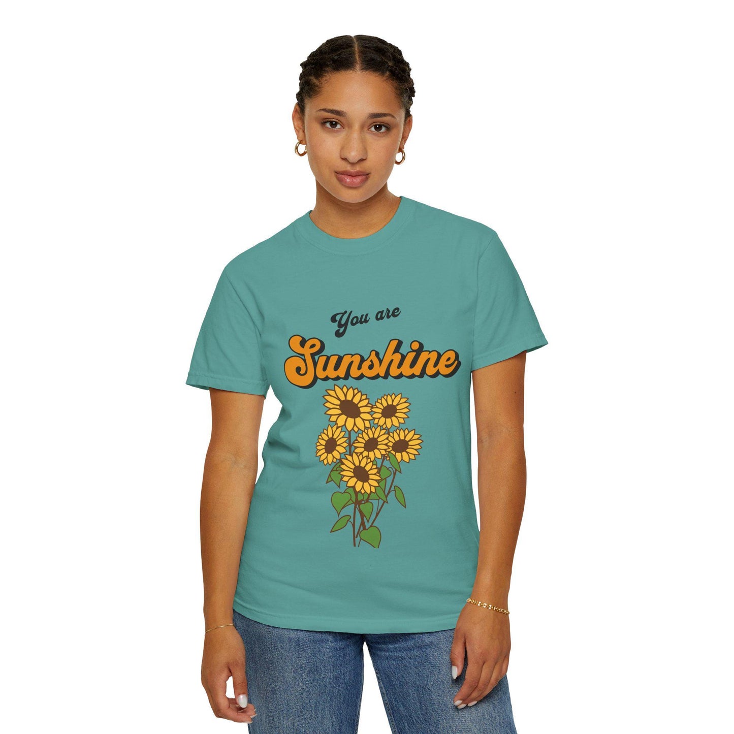 Sunflower Graphic Boho Tee | You Are Sunshine T-Shirt, Gift for Him & Her, Botanical Shirt, Nature Lover Apparel, Summer Comfort Color Shirt