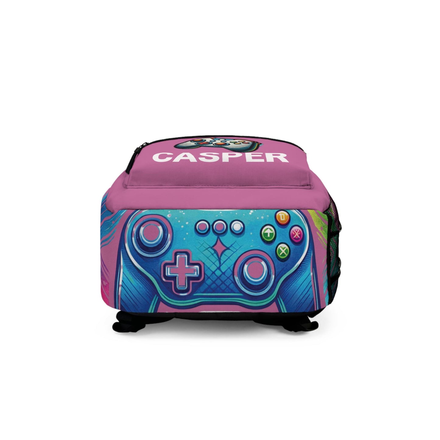 Personalized Name Gamer School Bookbag, Gaming Back to School Gear, Game Characters School Bag for Boys & Girls, Gamer Back to School Bag