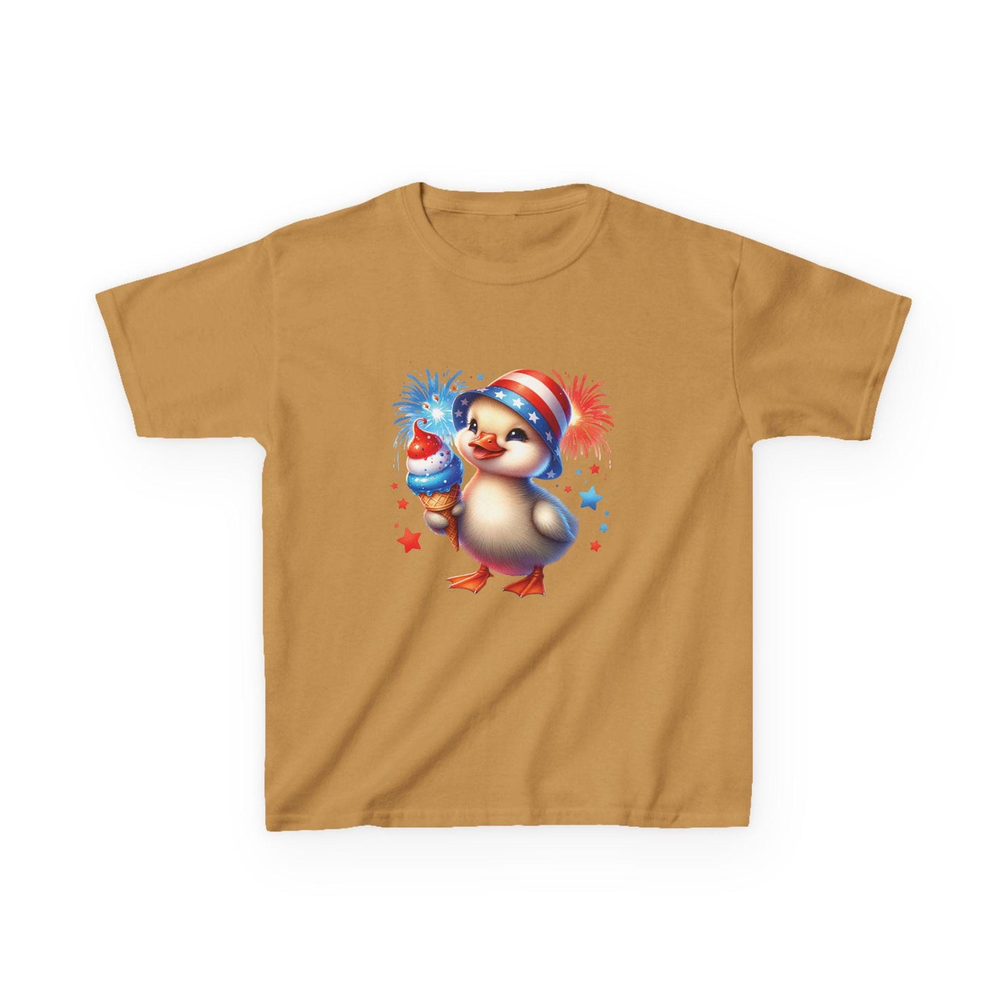 Fourth July Tee, Kids Fun Duck Graphic Tee, Fun Shirt for Children, Cool Summer Clothing, Independence Day Gift For Kids, Red White Blue