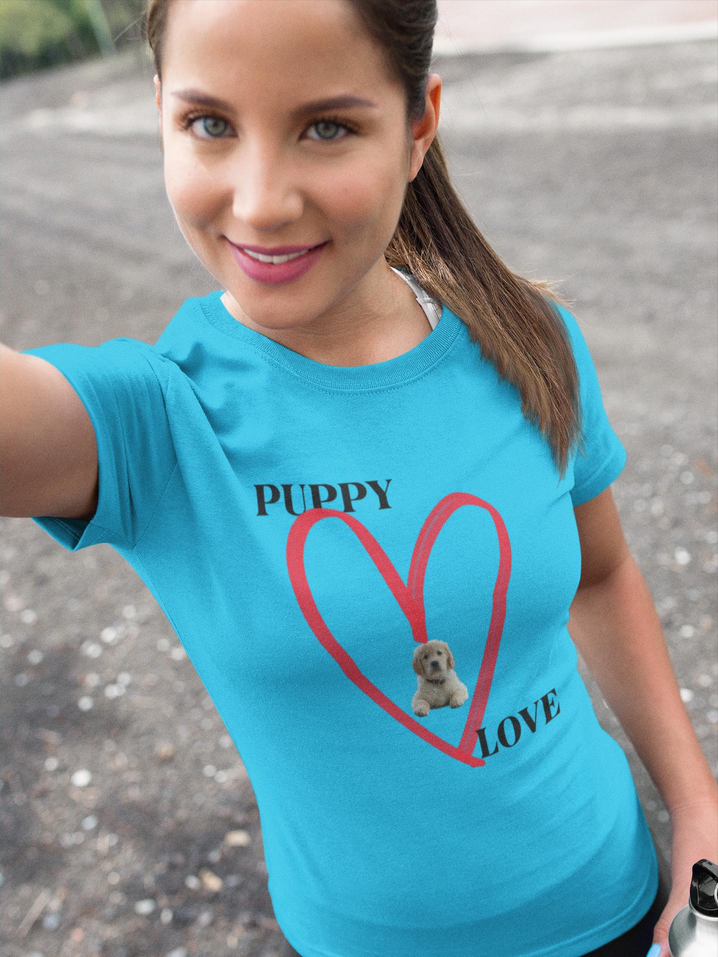 Puppy Love Unisex Tee | Cute Pet Lovers Gift | Dog Owner Apparel | Birthday | Casual Everyday Wear