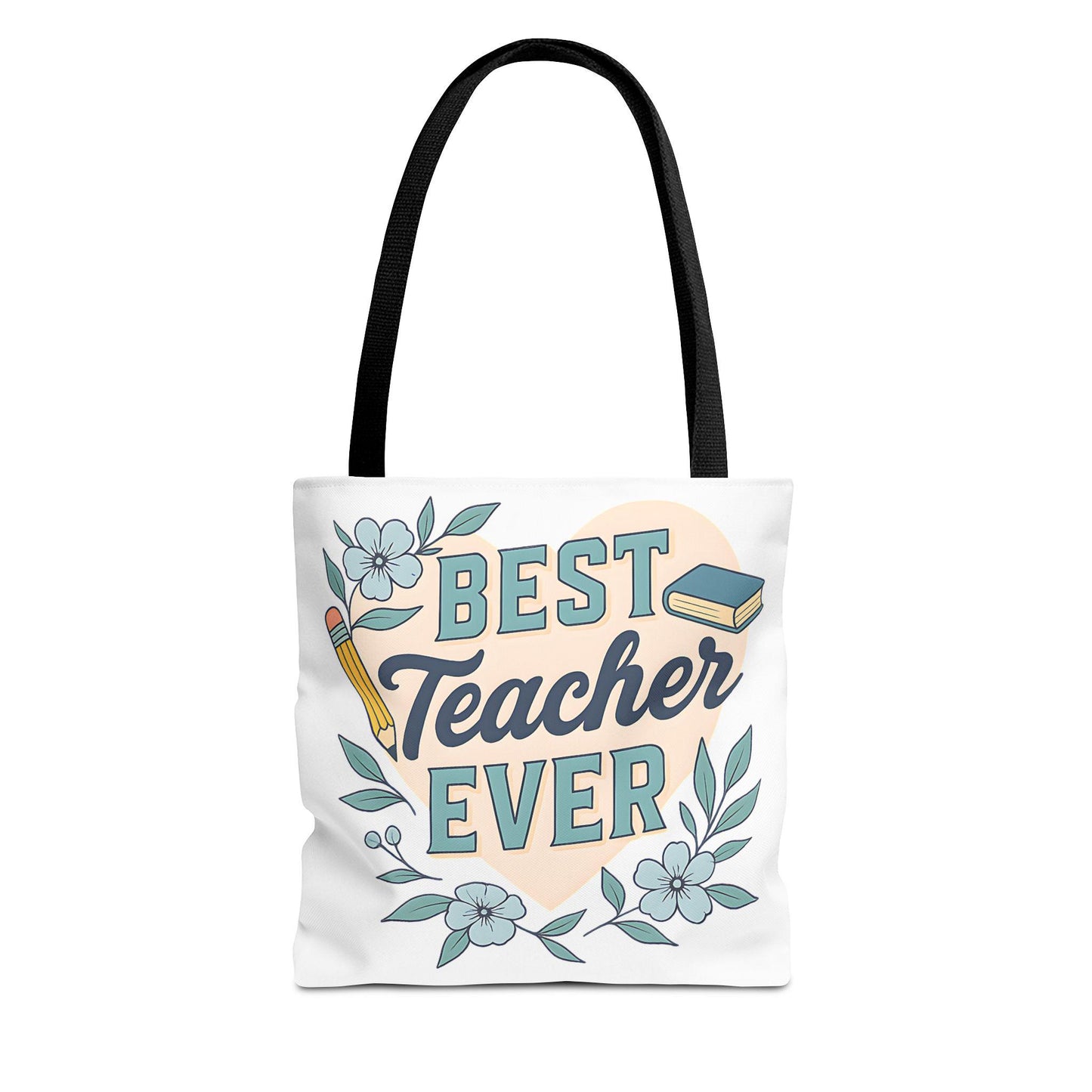 Best Teacher Ever Tote Bag - Stylish Carryall for Teacher, School Event, College, Eco-Friendly, Gift for Teacher Appreciation Back to School