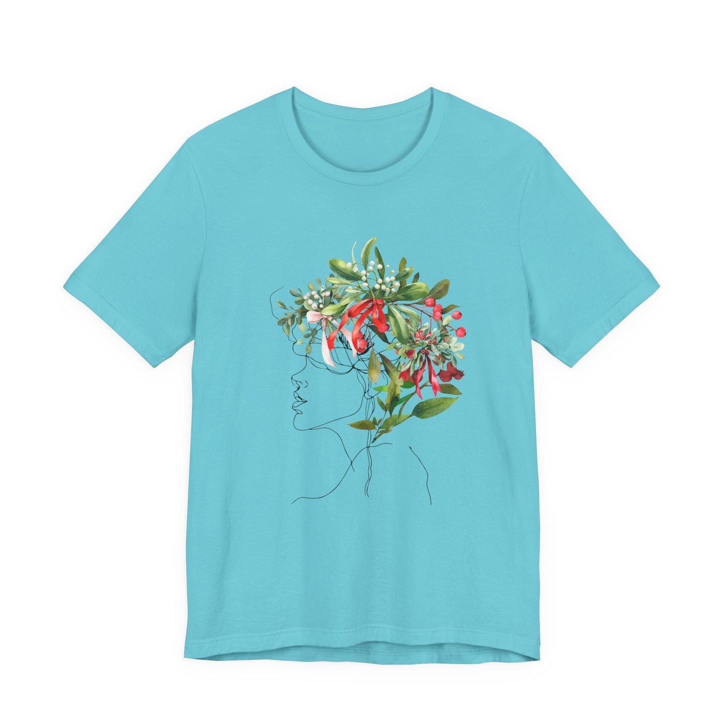 Floral Silhouette Tee, Bohemian Style Shirt, Nature Lover Gift, Spring Fashion, Casual Spring Summer Fall Wear, Eco-Friendly T-Shirt